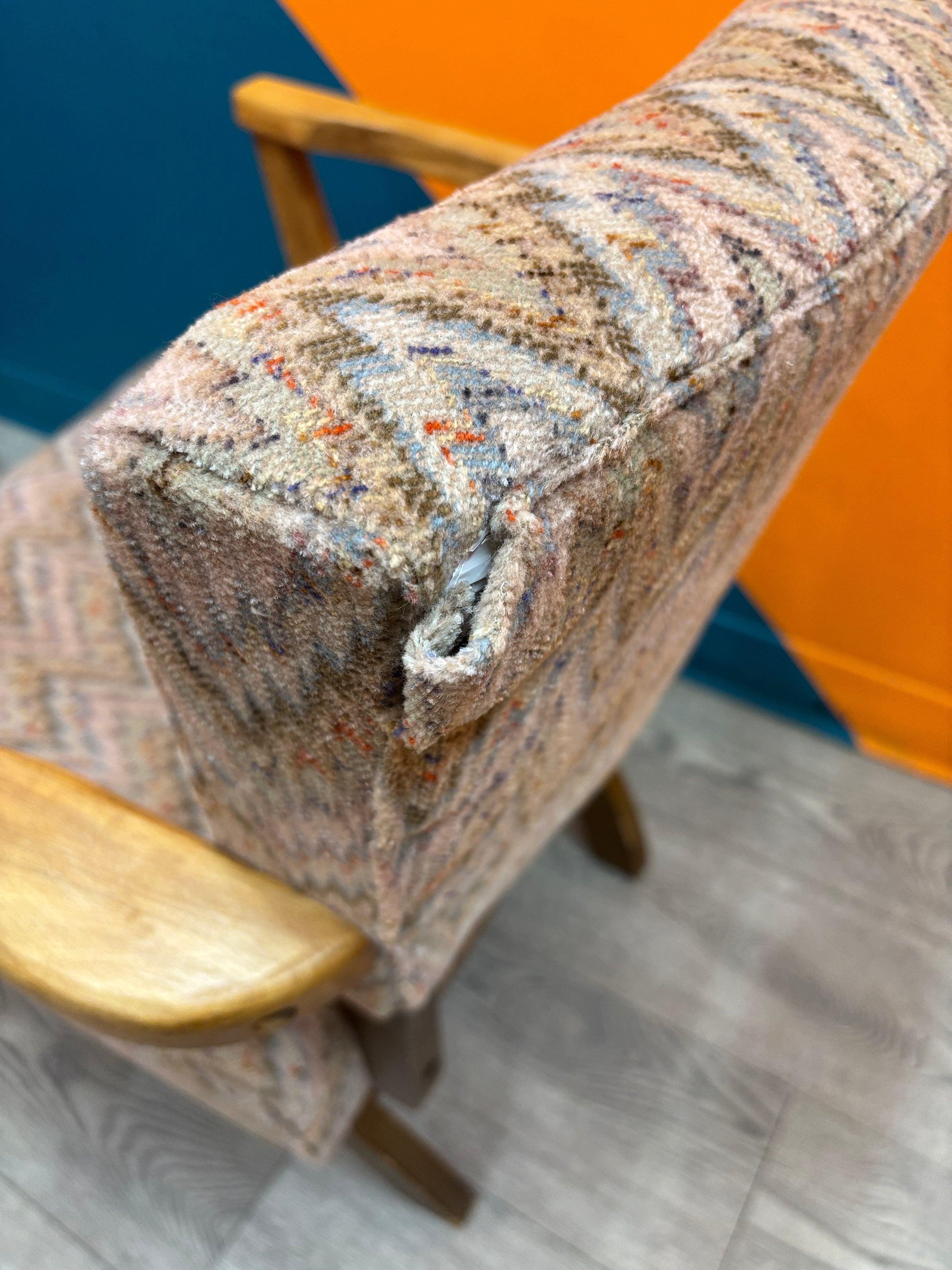 Chevron Patterned Accent Chair