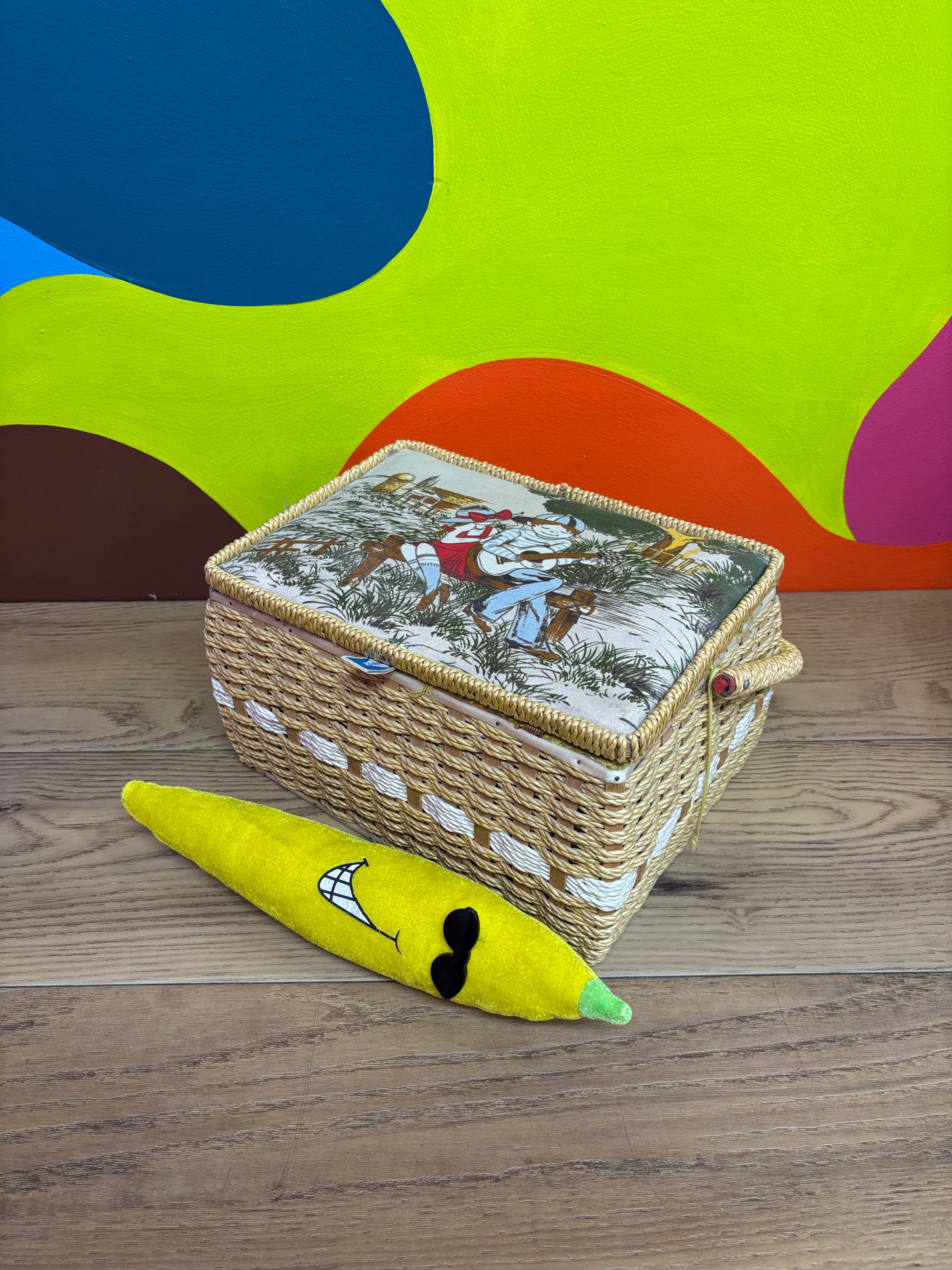 Wicker Sewing Basket