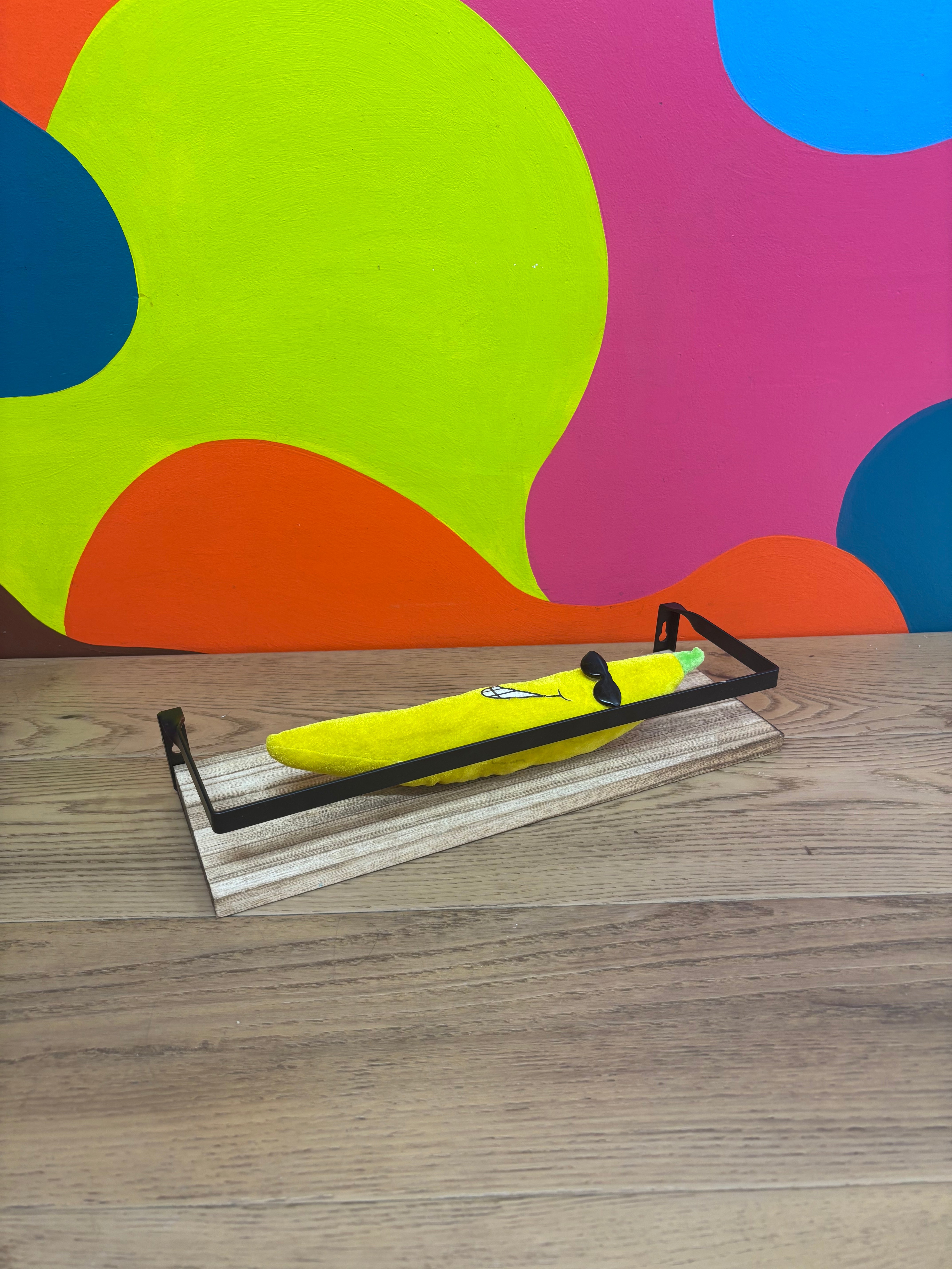 Wood and Metal Wall Shelf #2