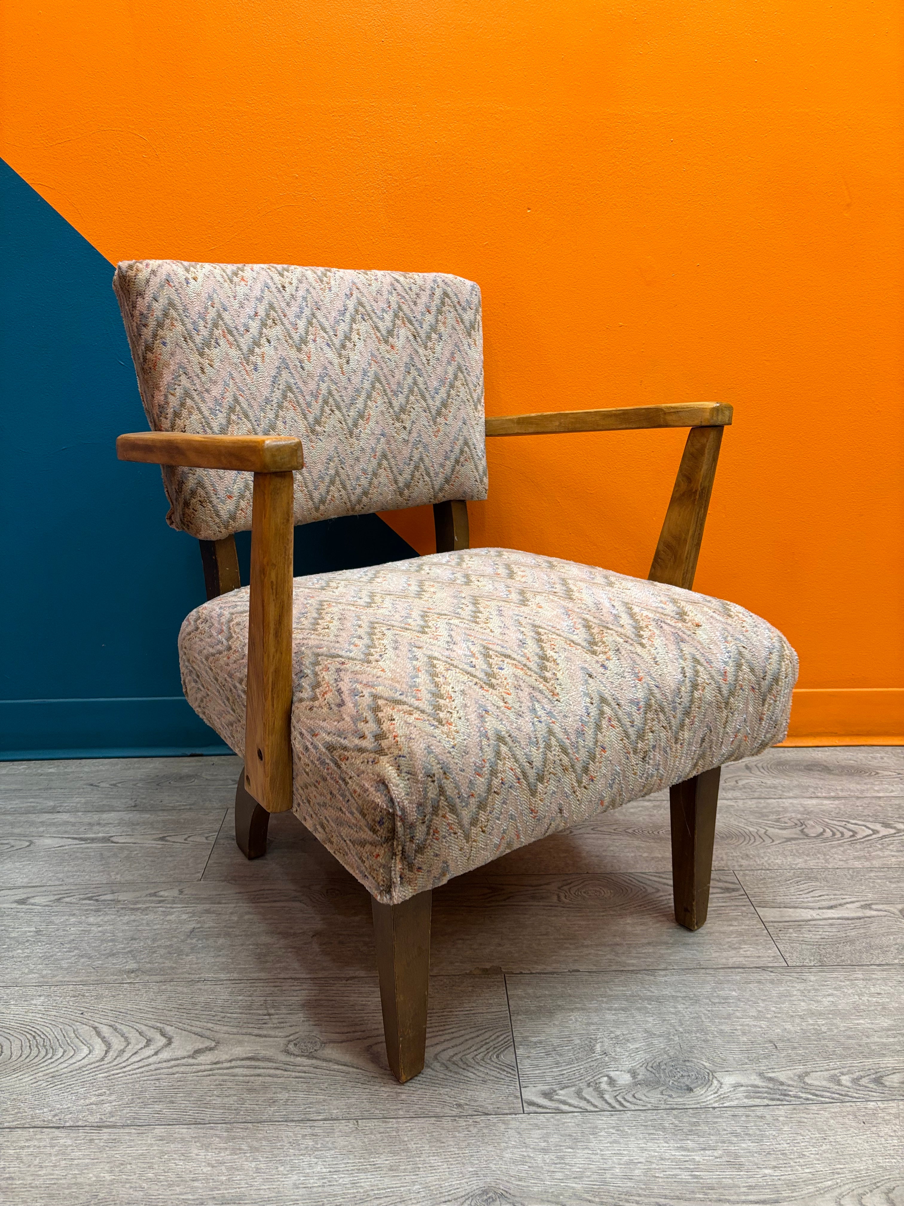Chevron Patterned Accent Chair