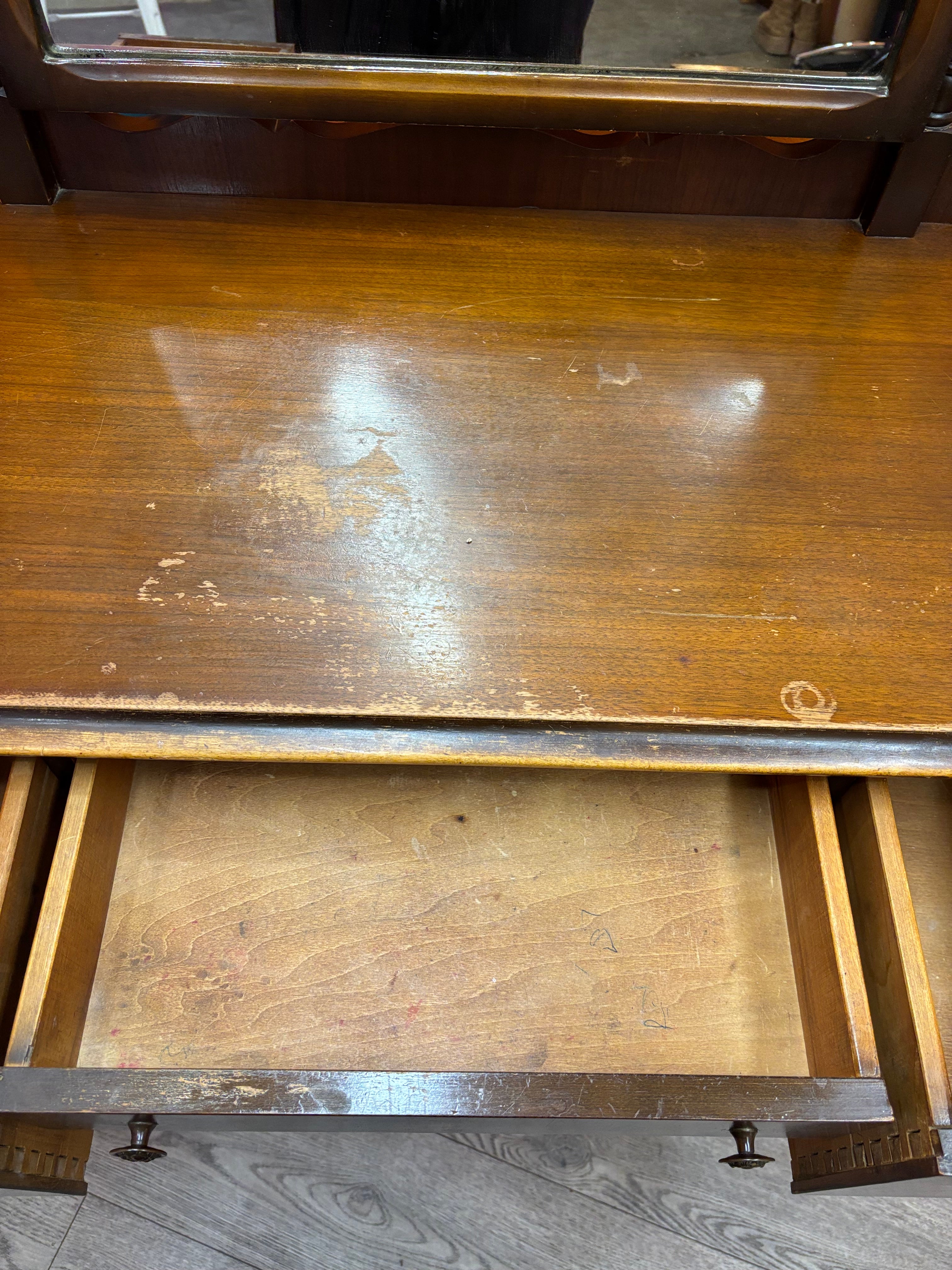 Wood Vanity on Wheels
