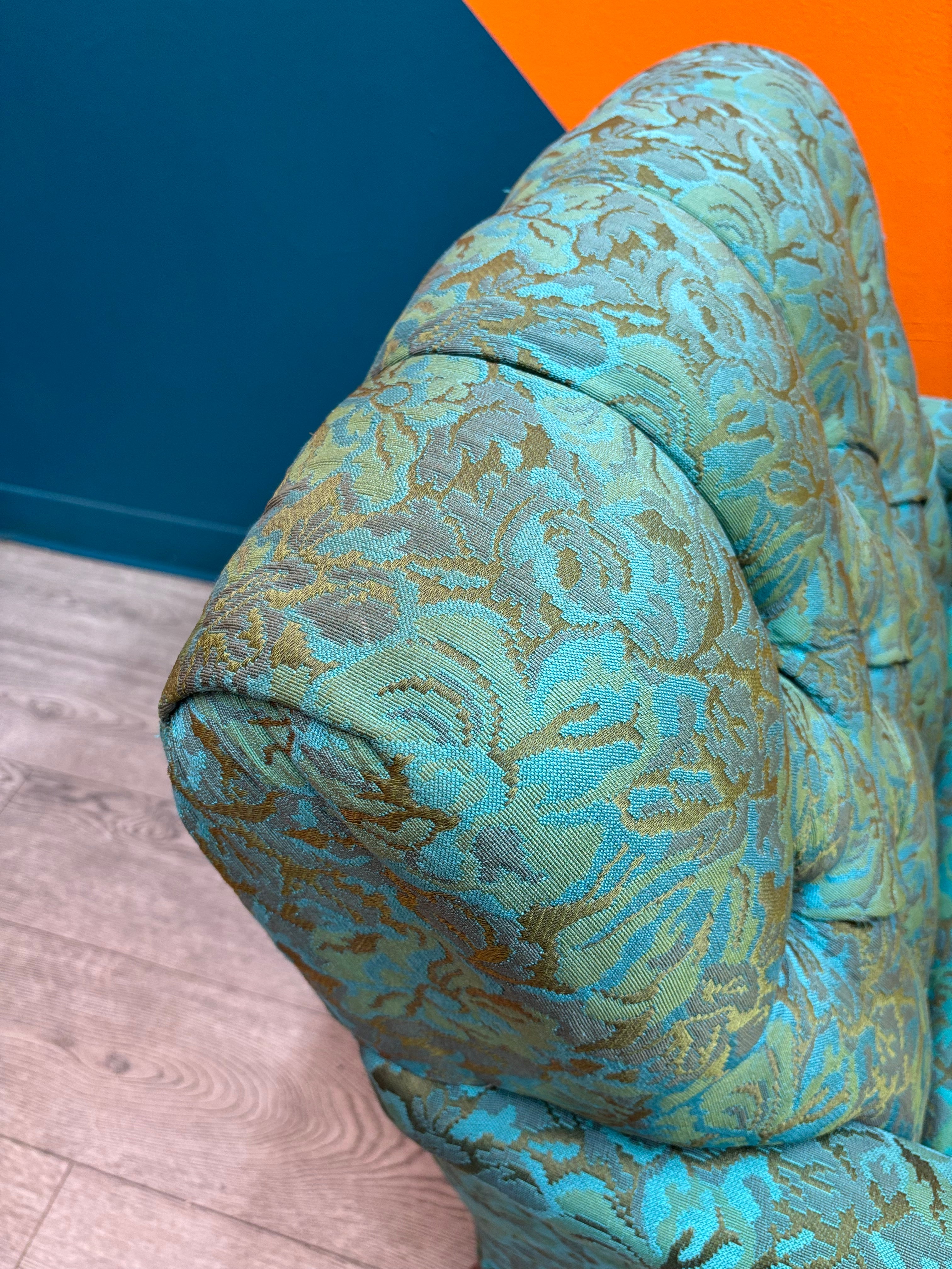 Tufted Teal Armchair