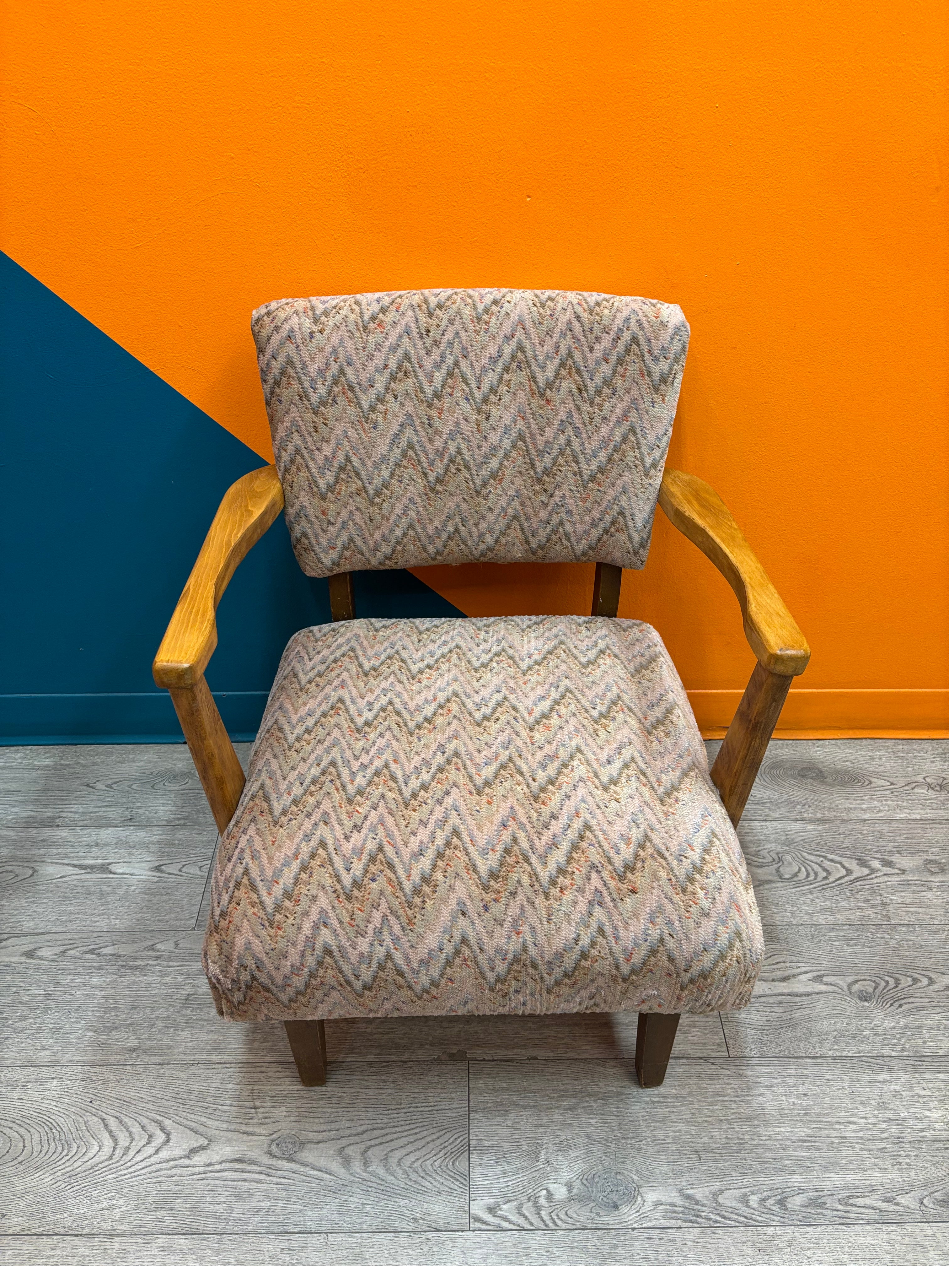 Chevron Patterned Accent Chair