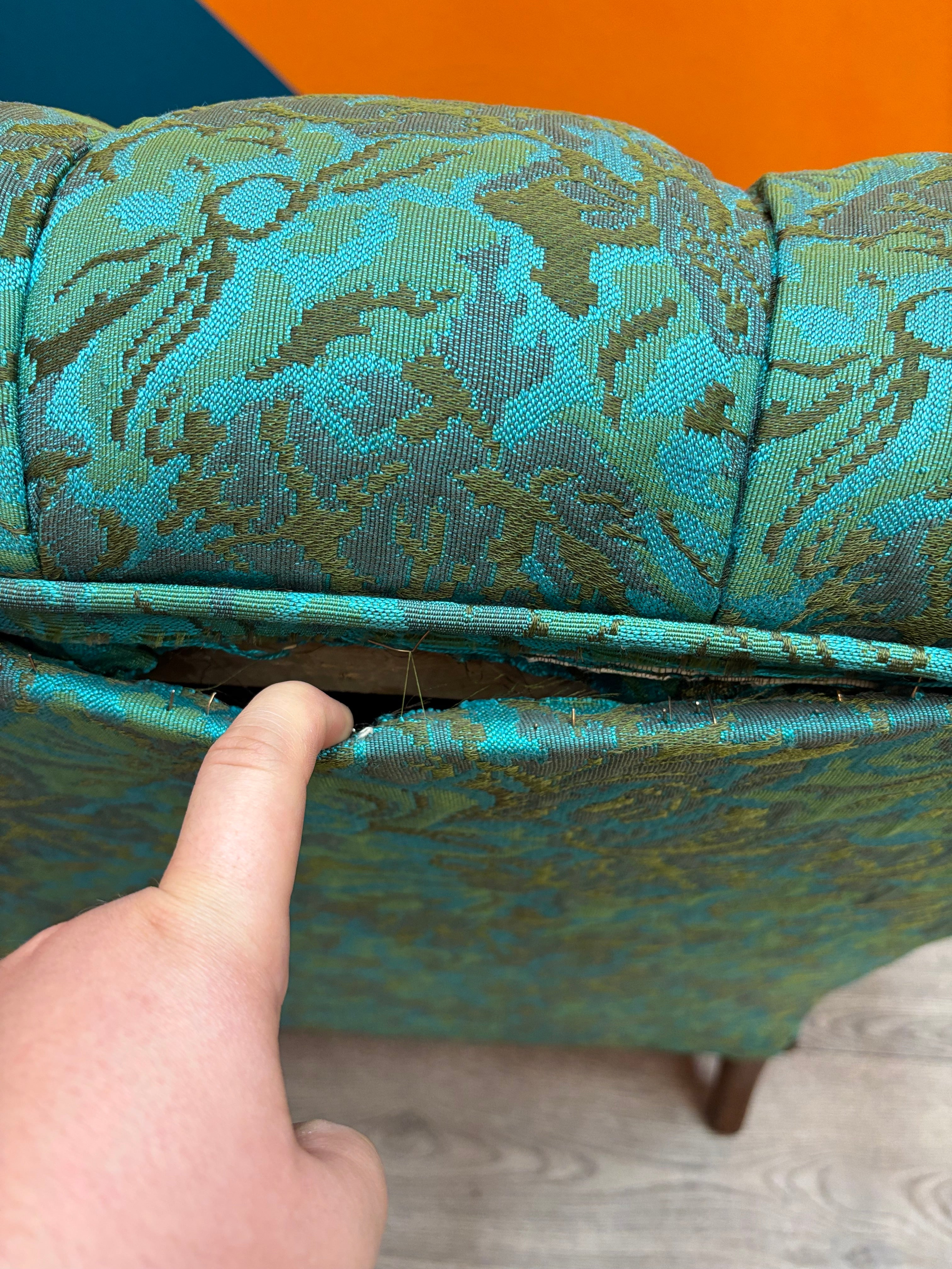 Tufted Teal Armchair