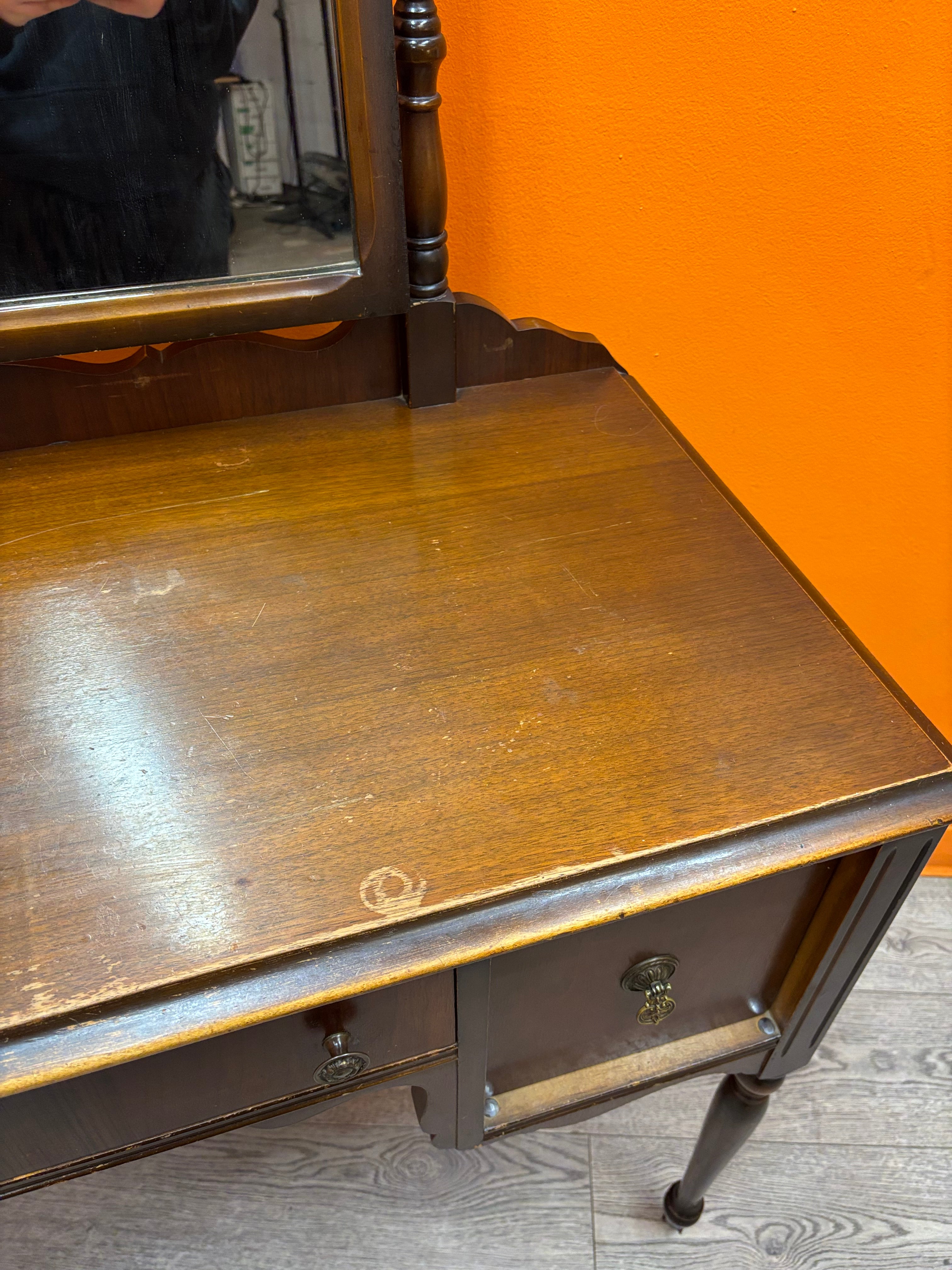 Wood Vanity on Wheels