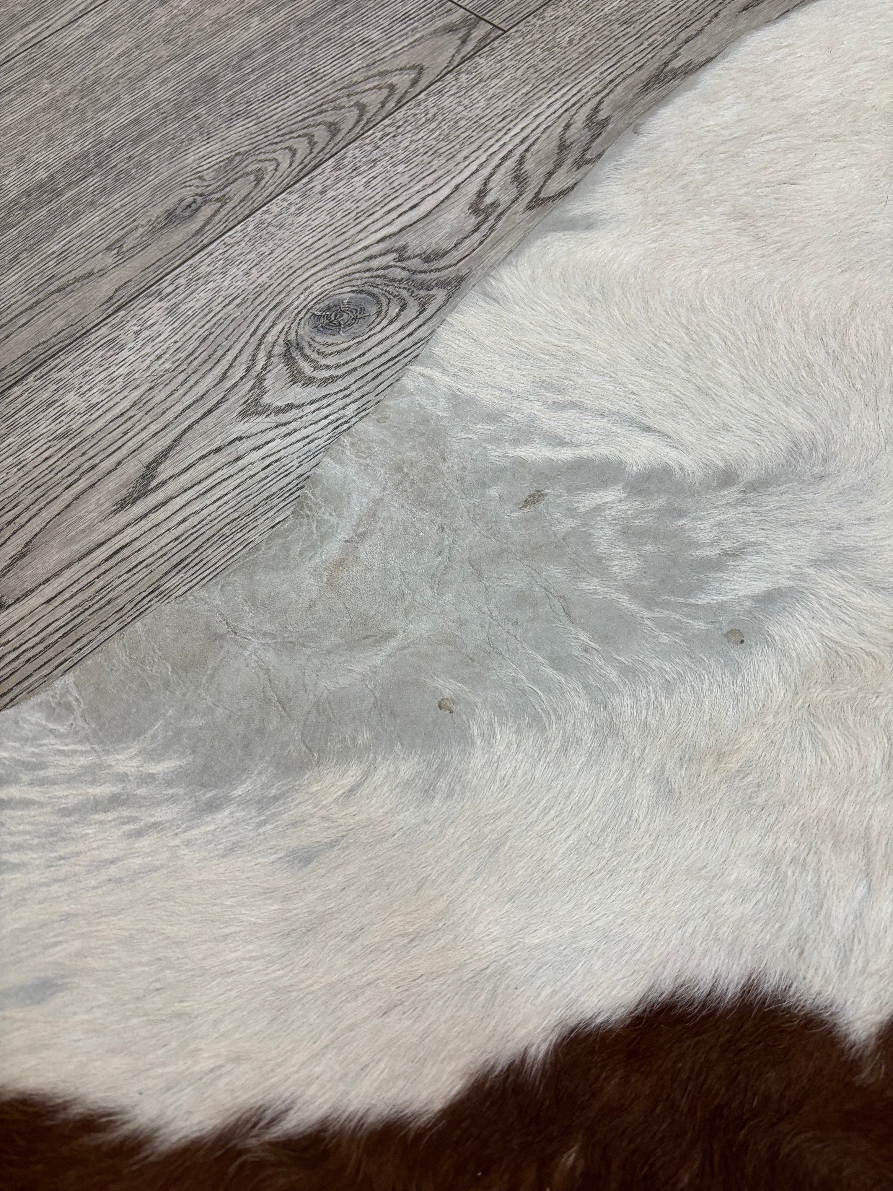 Brown & White Cowhide Rug