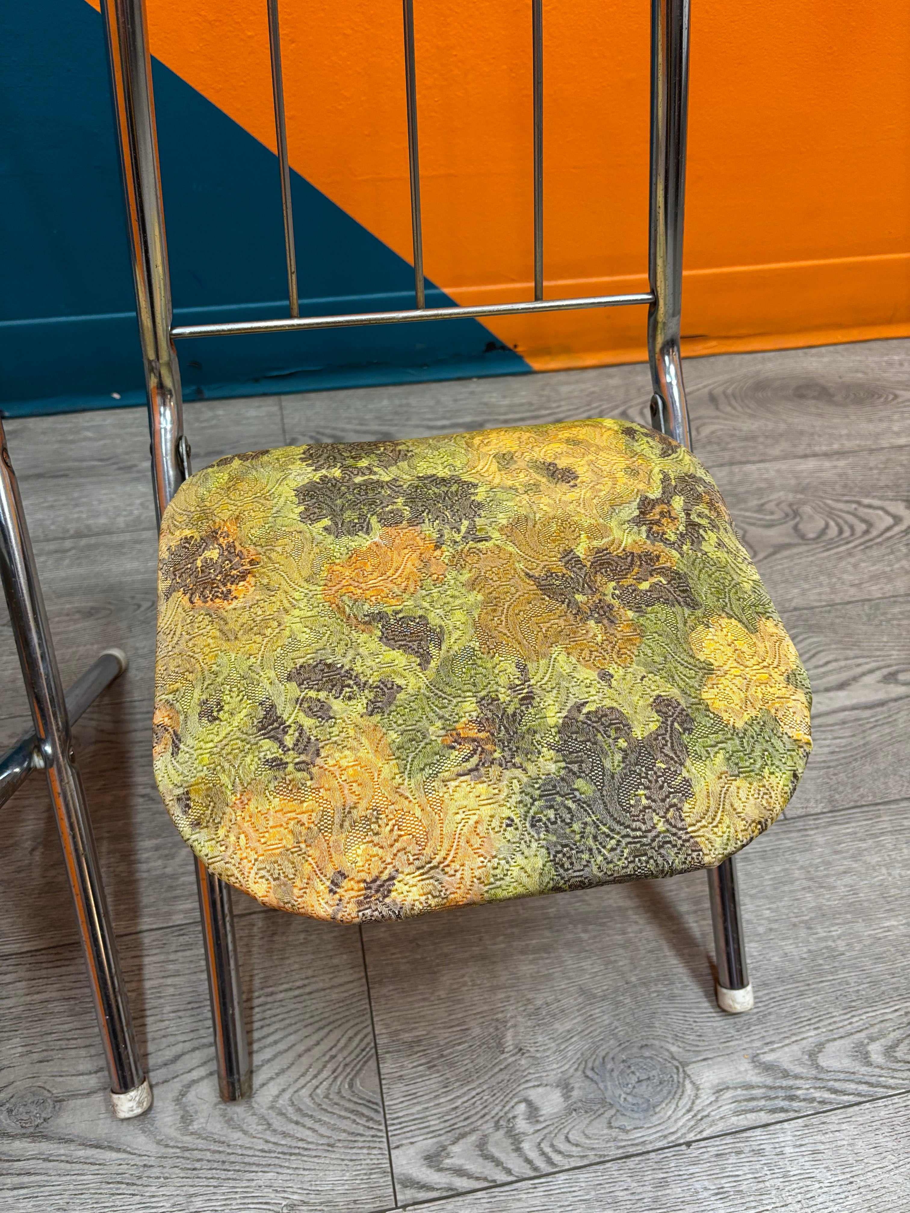 (2) Small Fold Up Metal Chairs