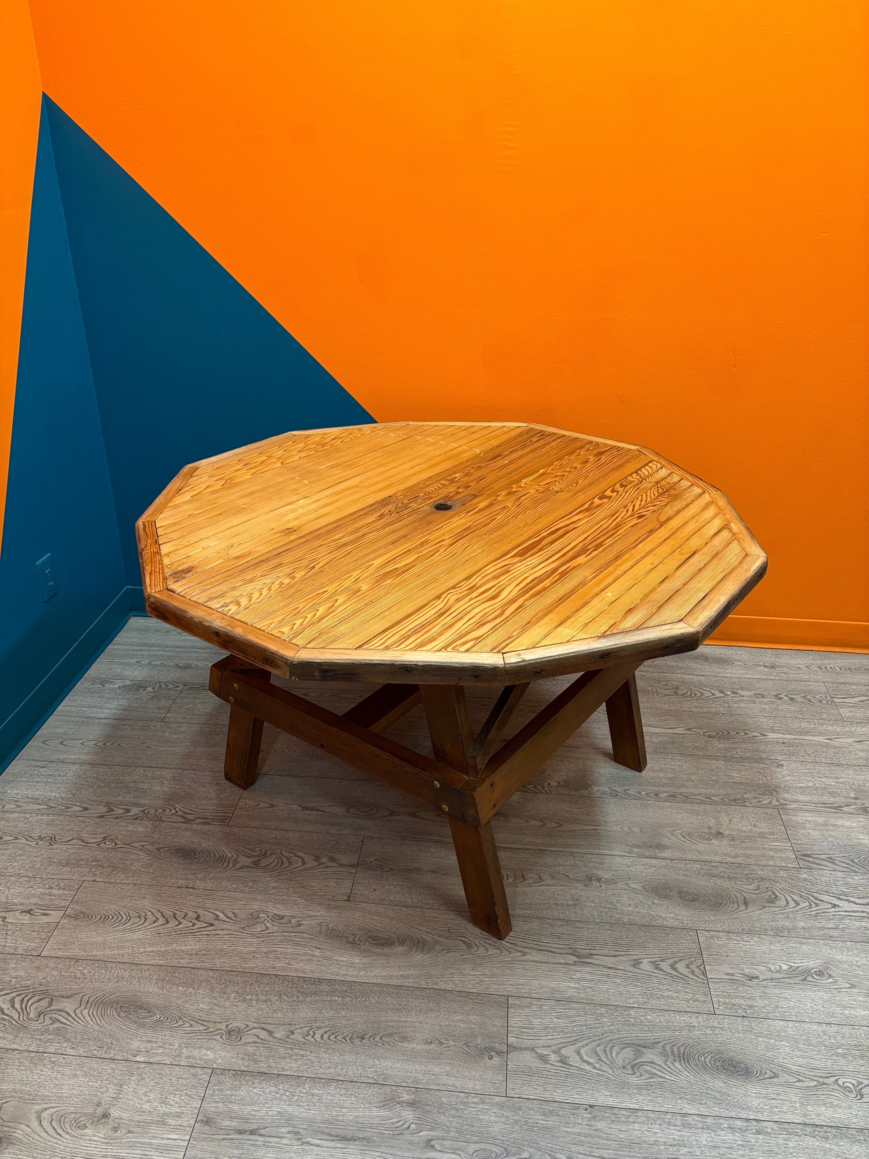Octagonal Wood Patio Table