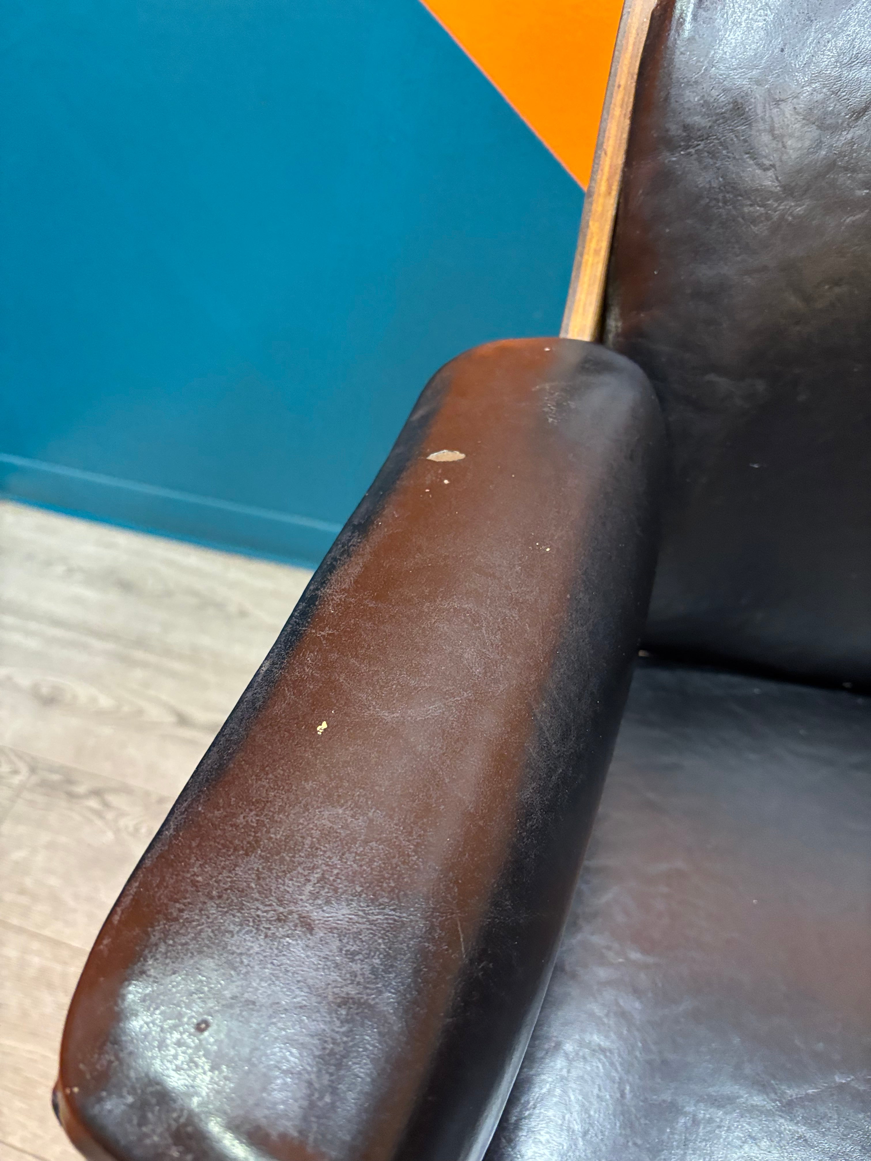 Wood & Pleather Barber Chair