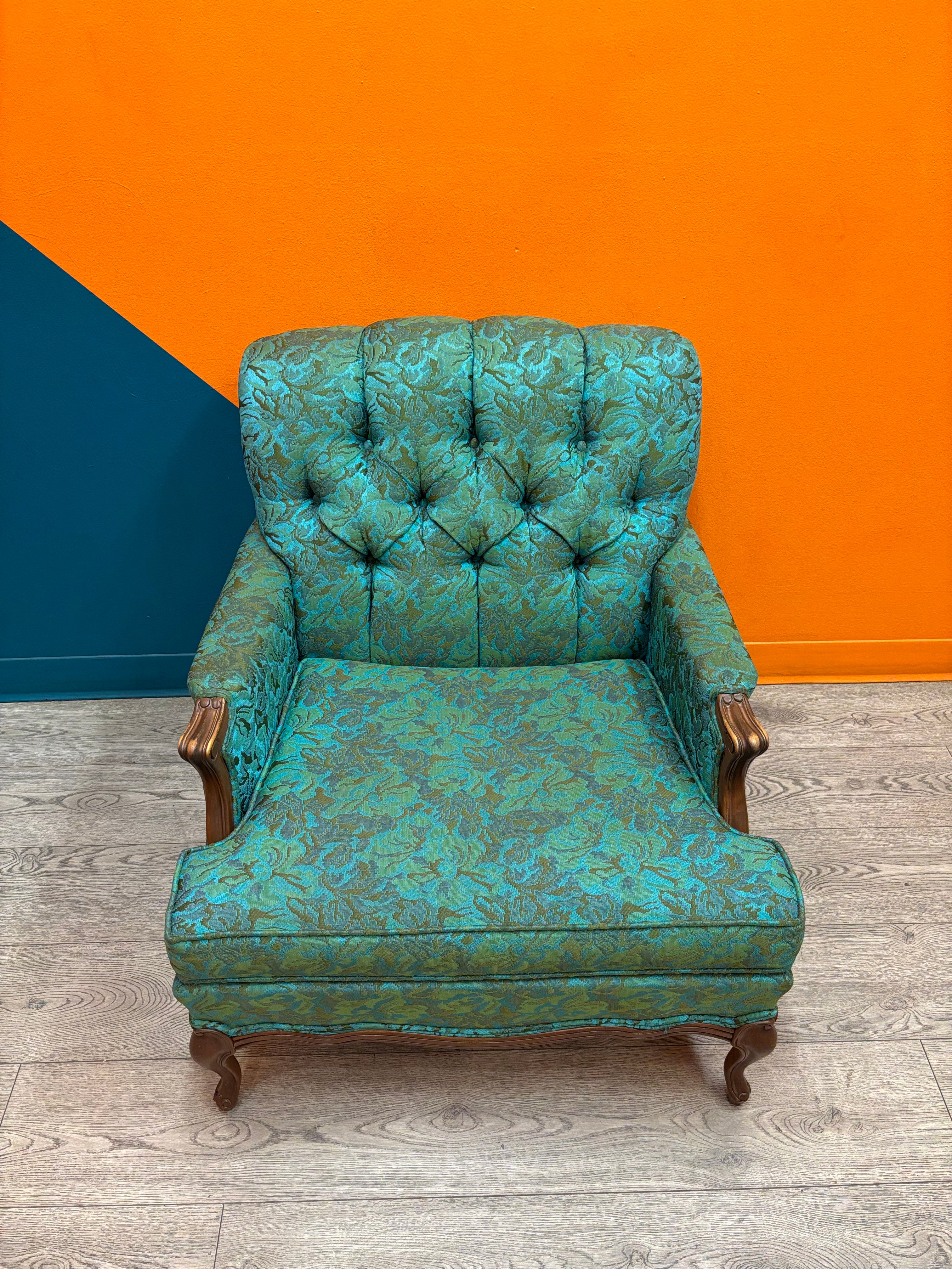 Tufted Teal Armchair