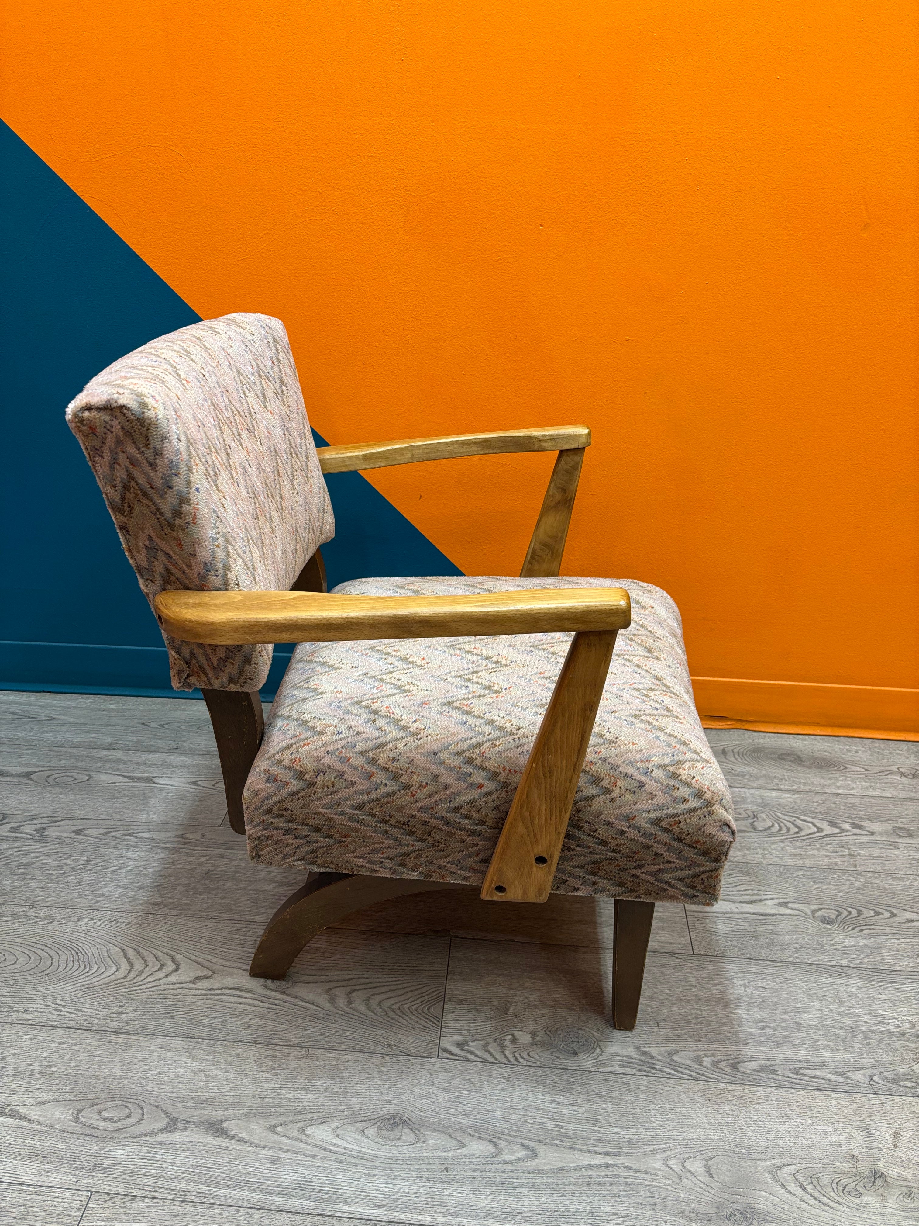 Chevron Patterned Accent Chair