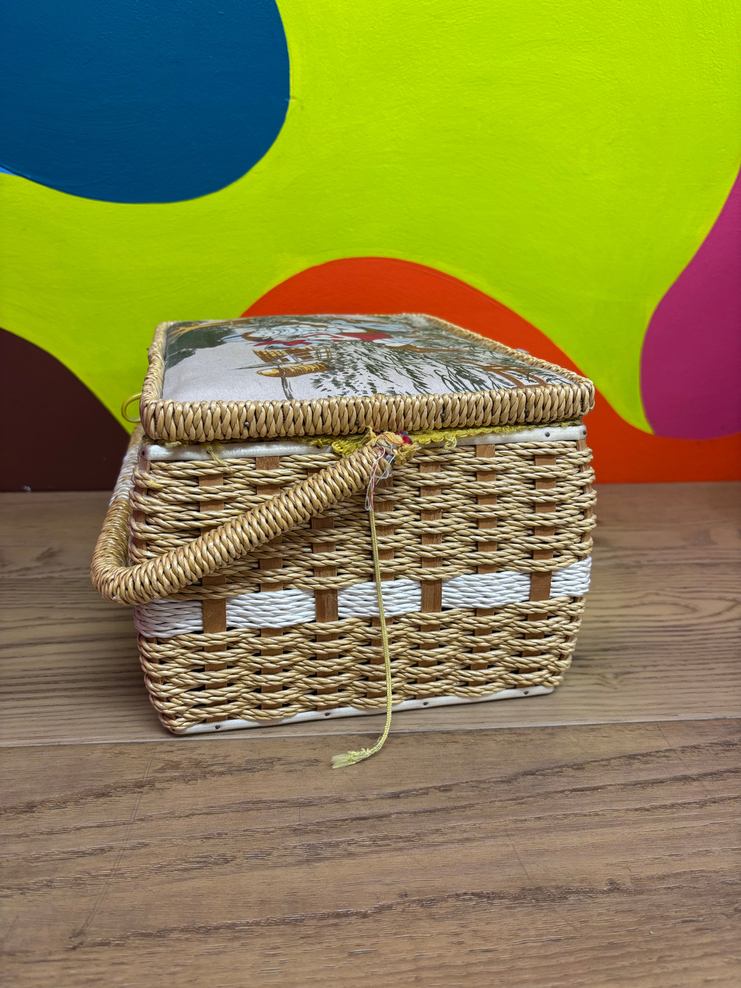 Wicker Sewing Basket