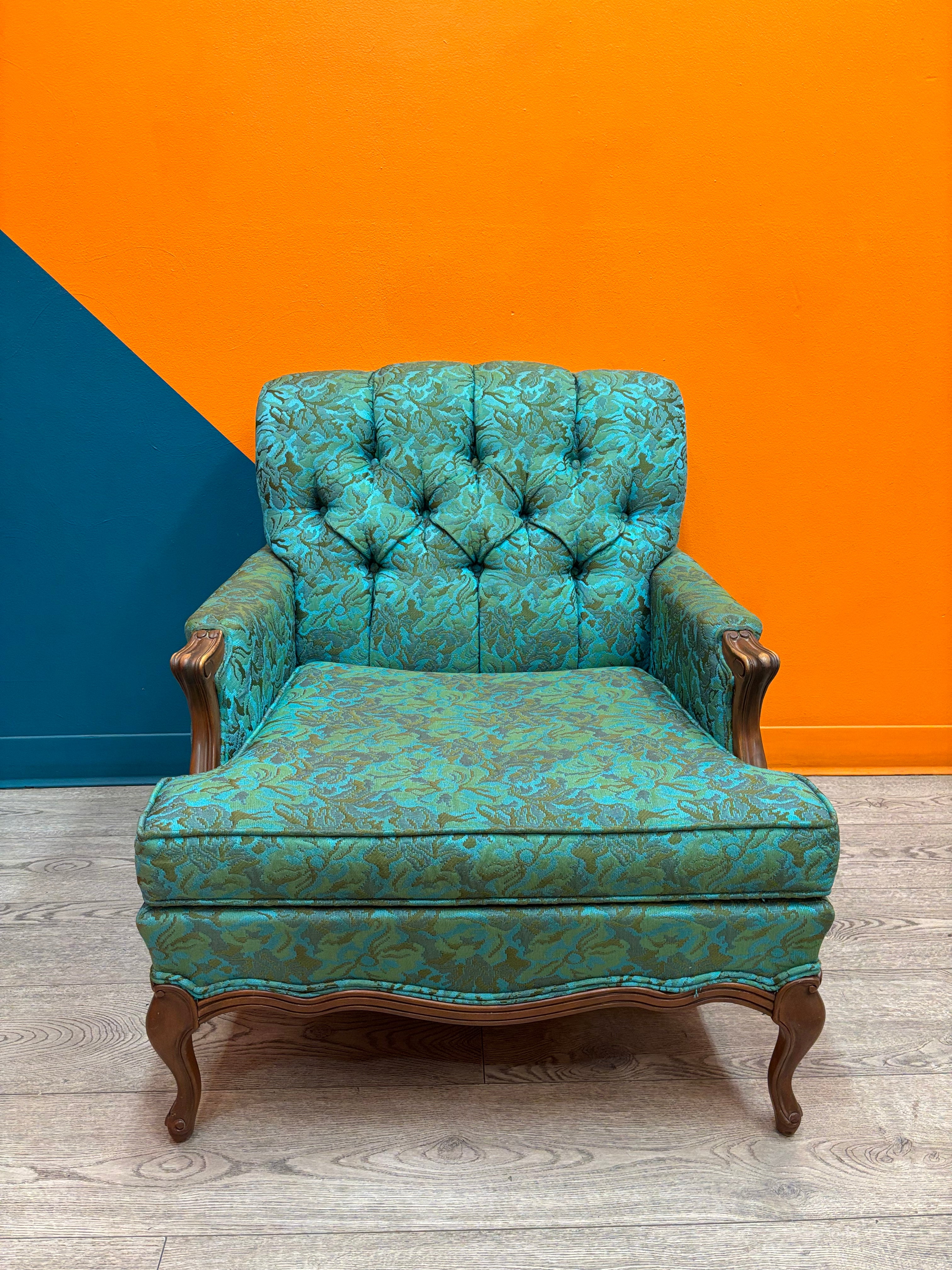 Tufted Teal Armchair