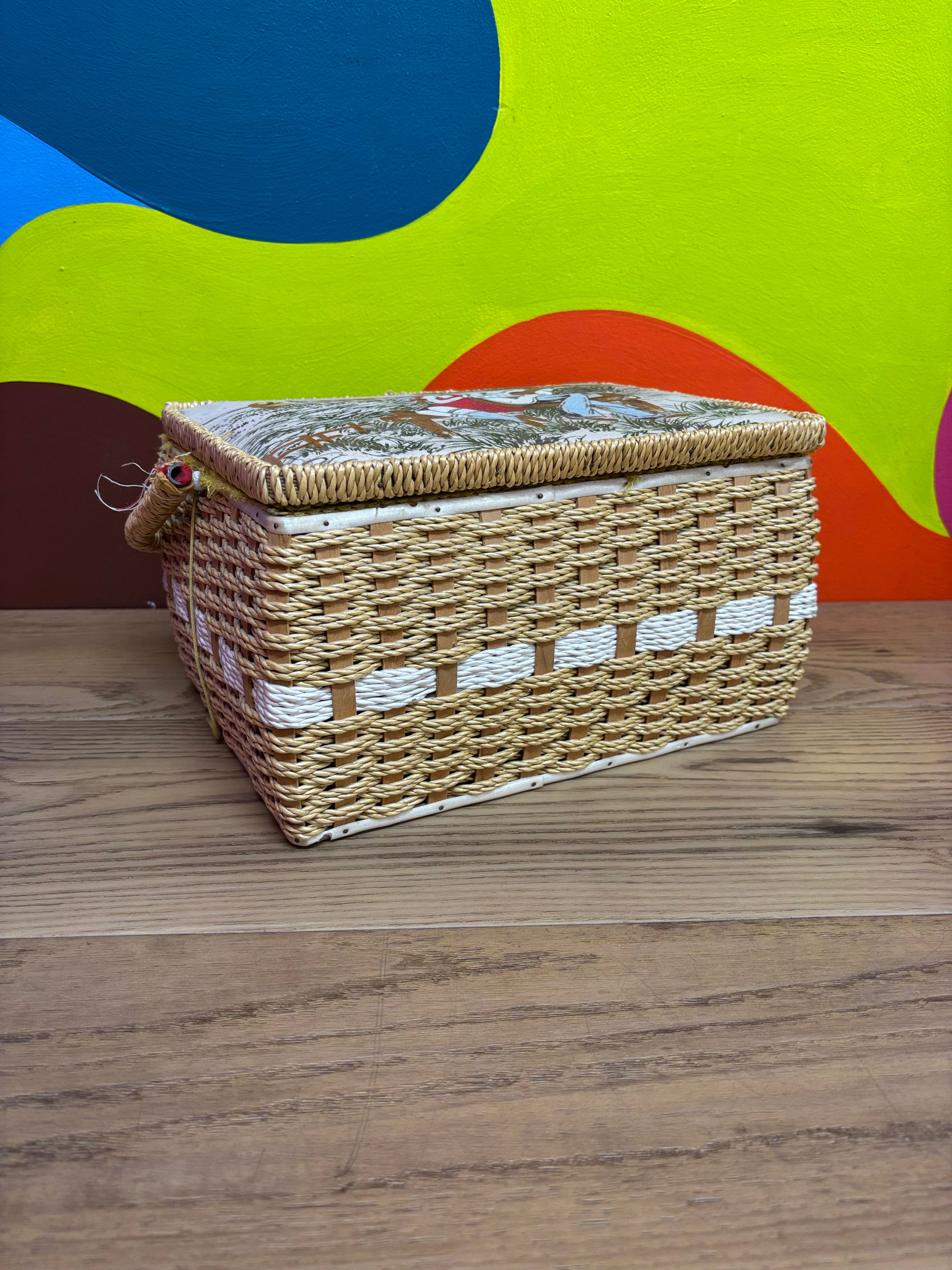 Wicker Sewing Basket