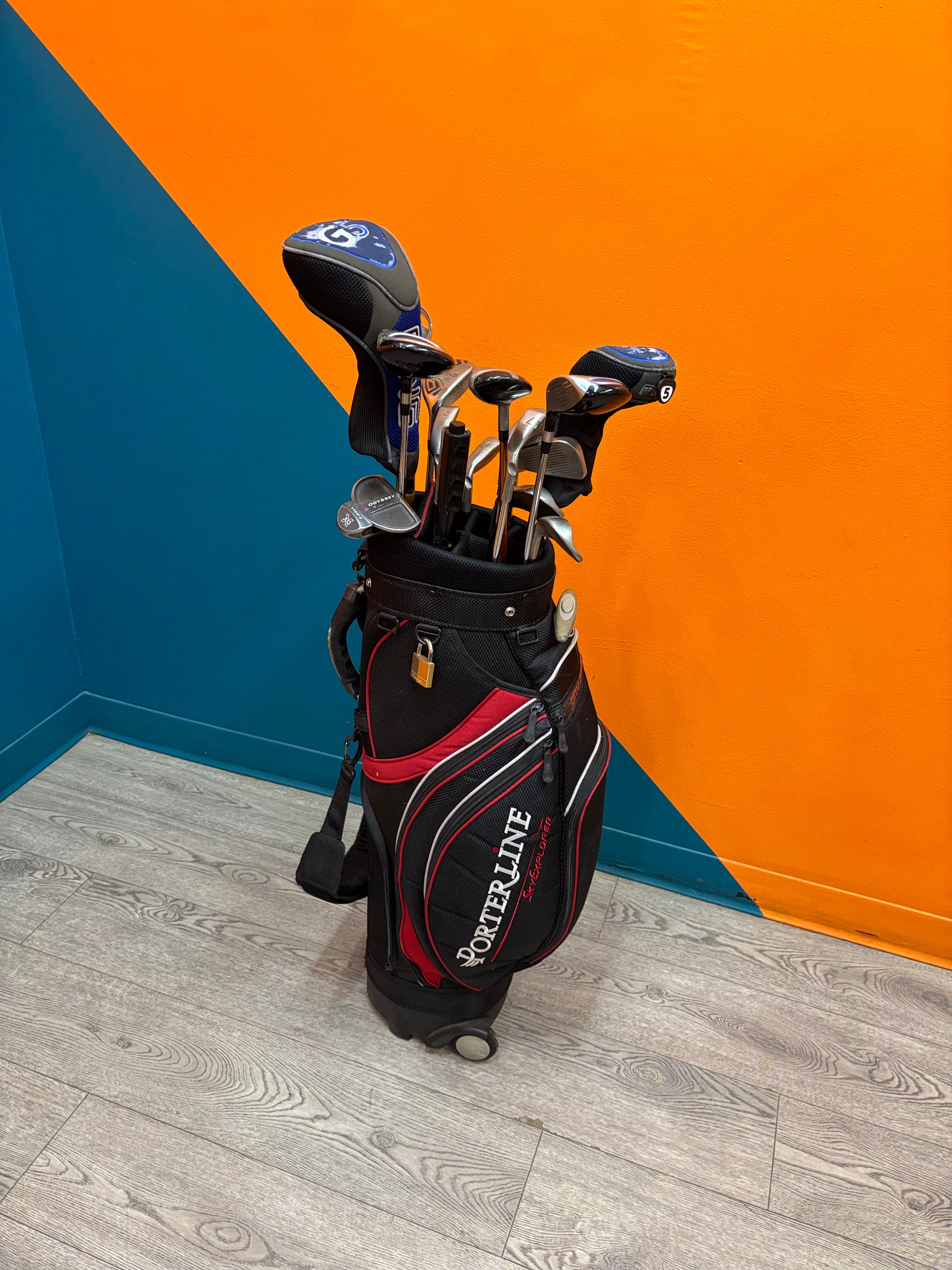 Porterline Sky Explorer Golf Bag with 15 Clubs