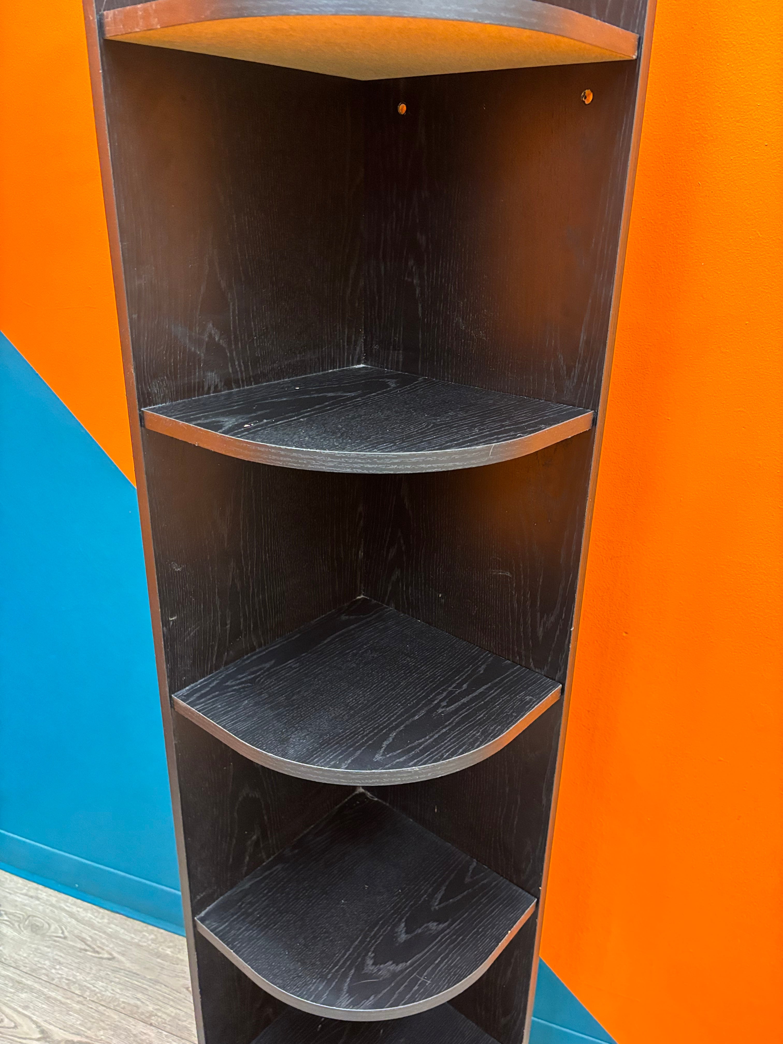 Black Tall Corner Shelf