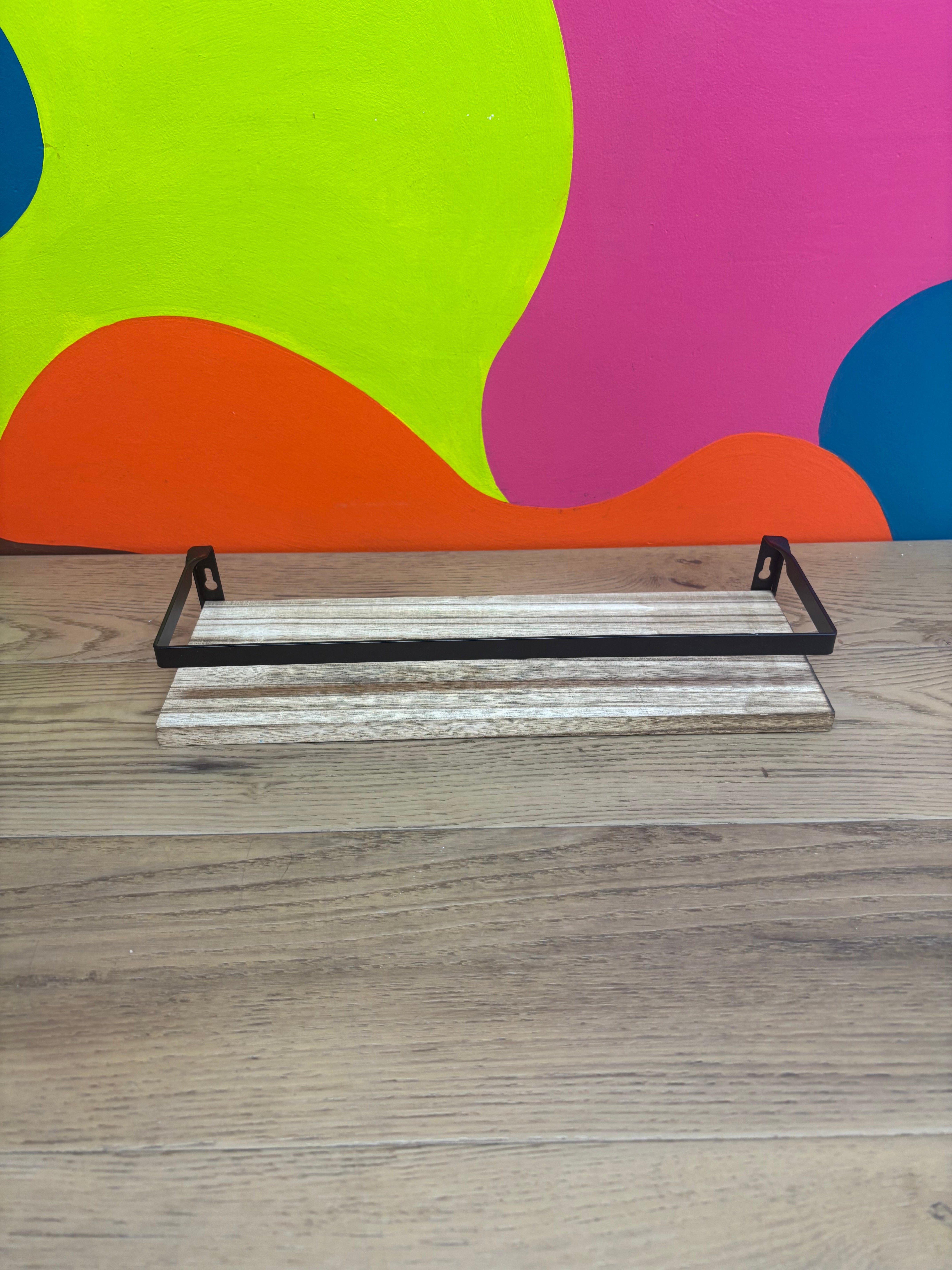 Wood and Metal Wall Shelf #2