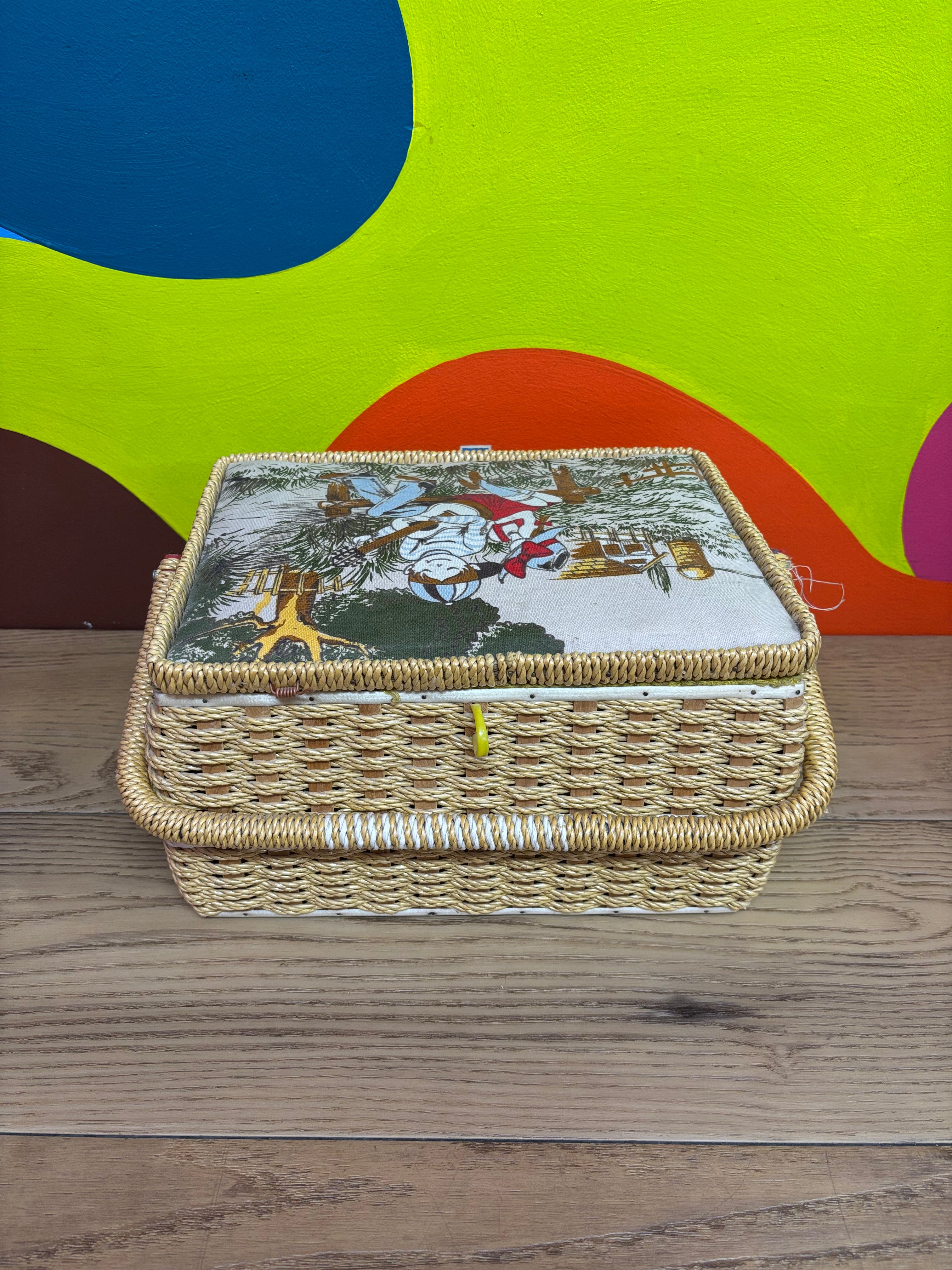 Wicker Sewing Basket