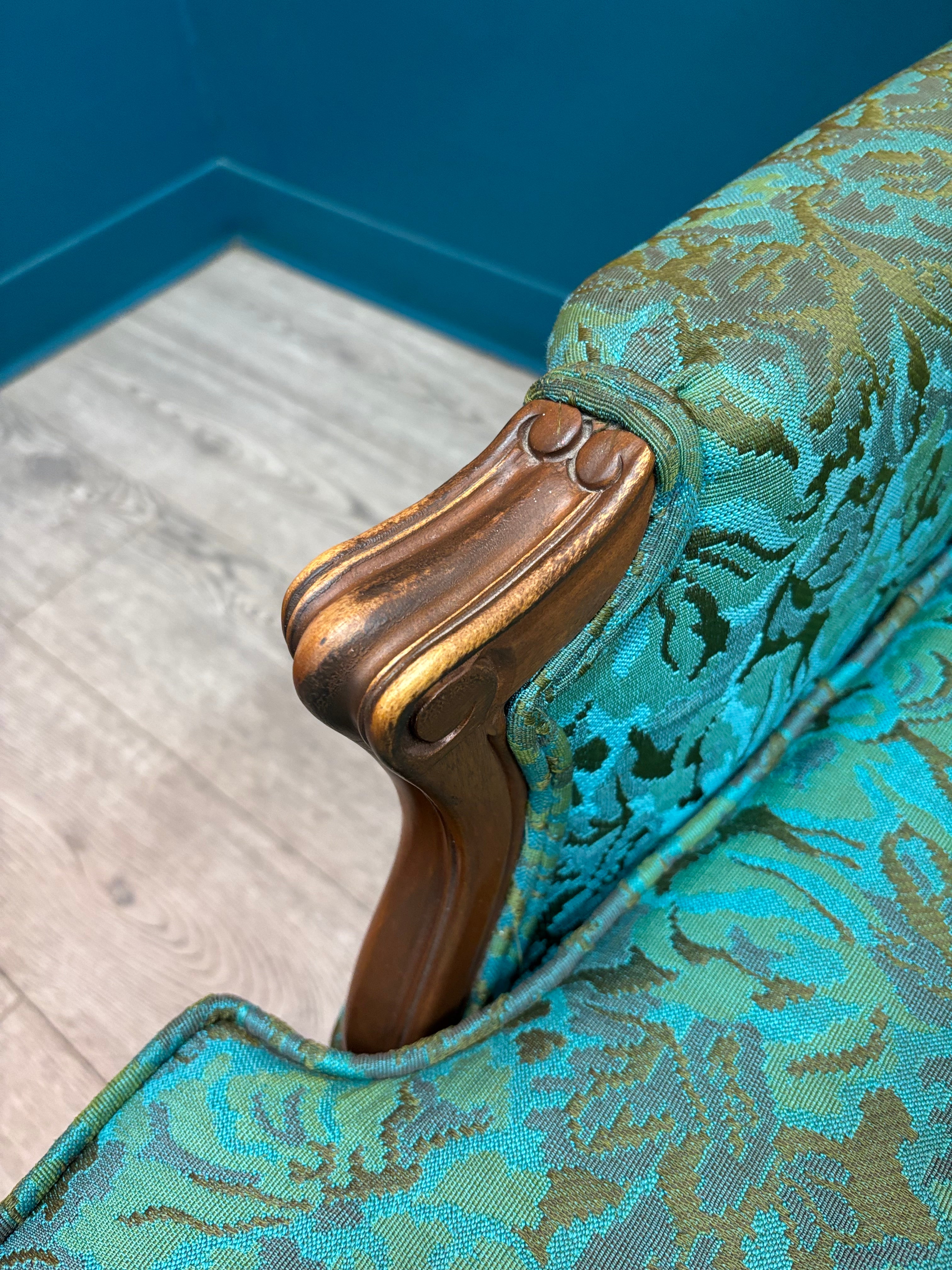 Tufted Teal Armchair