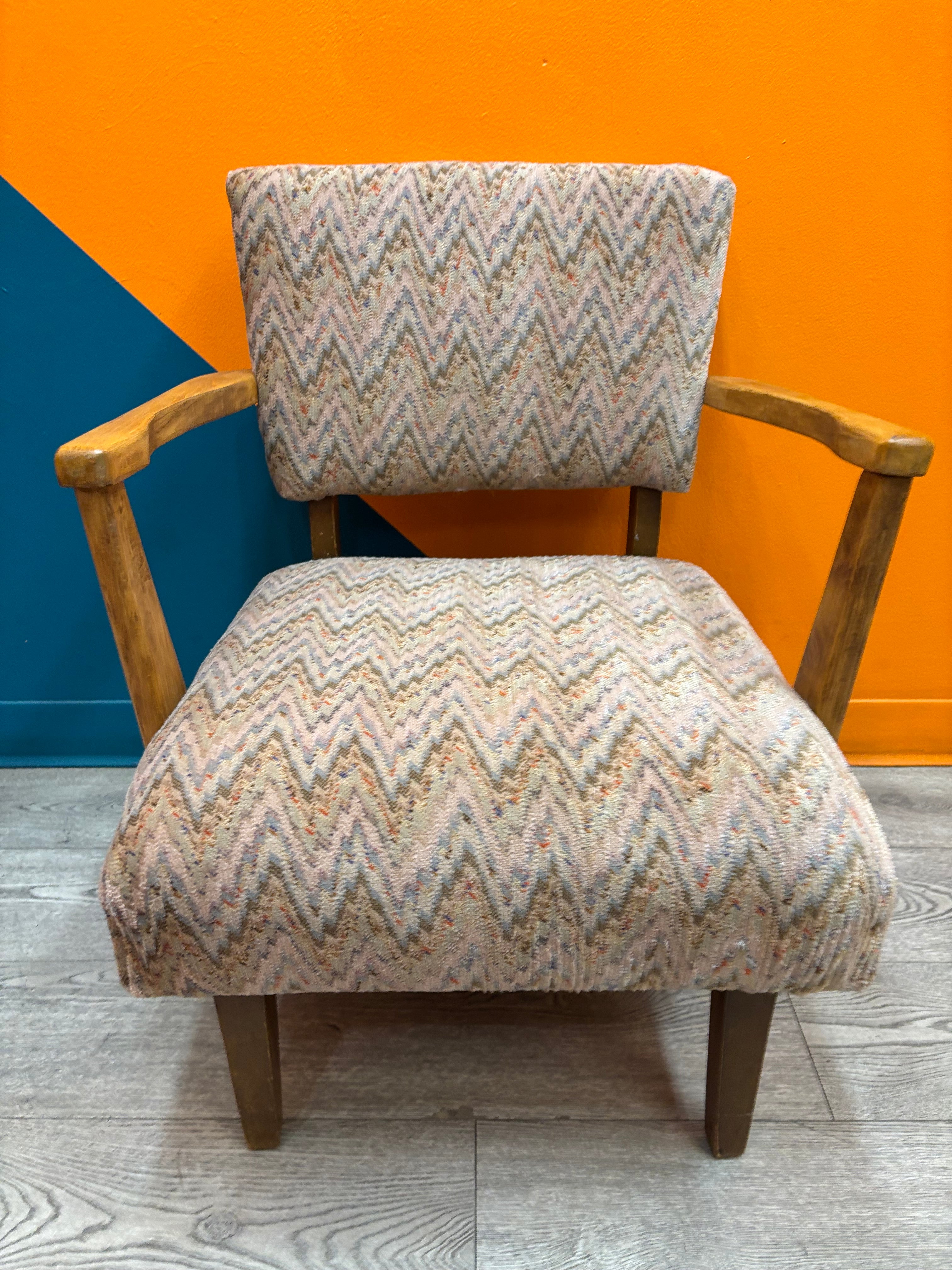 Chevron Patterned Accent Chair