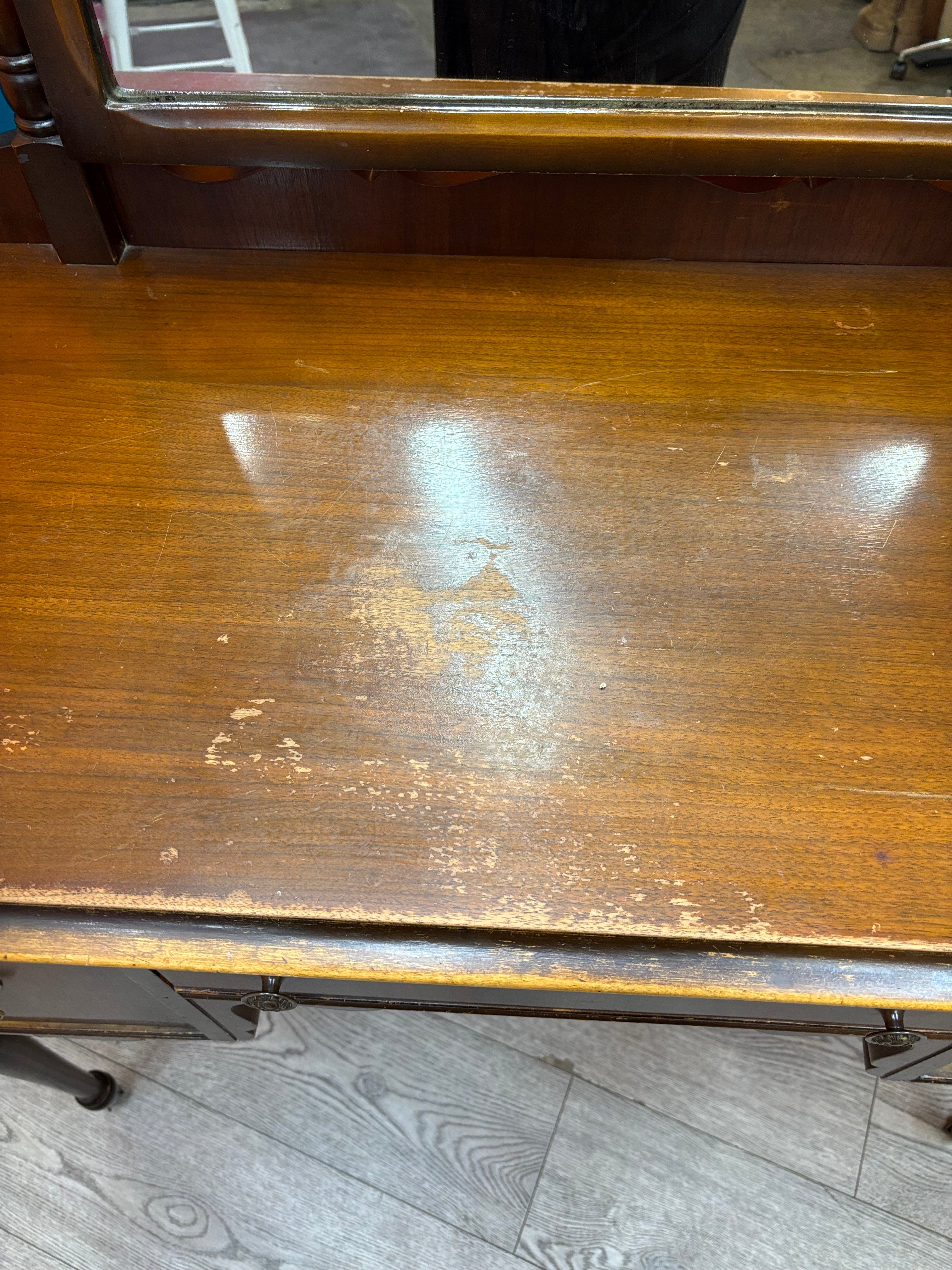 Wood Vanity on Wheels