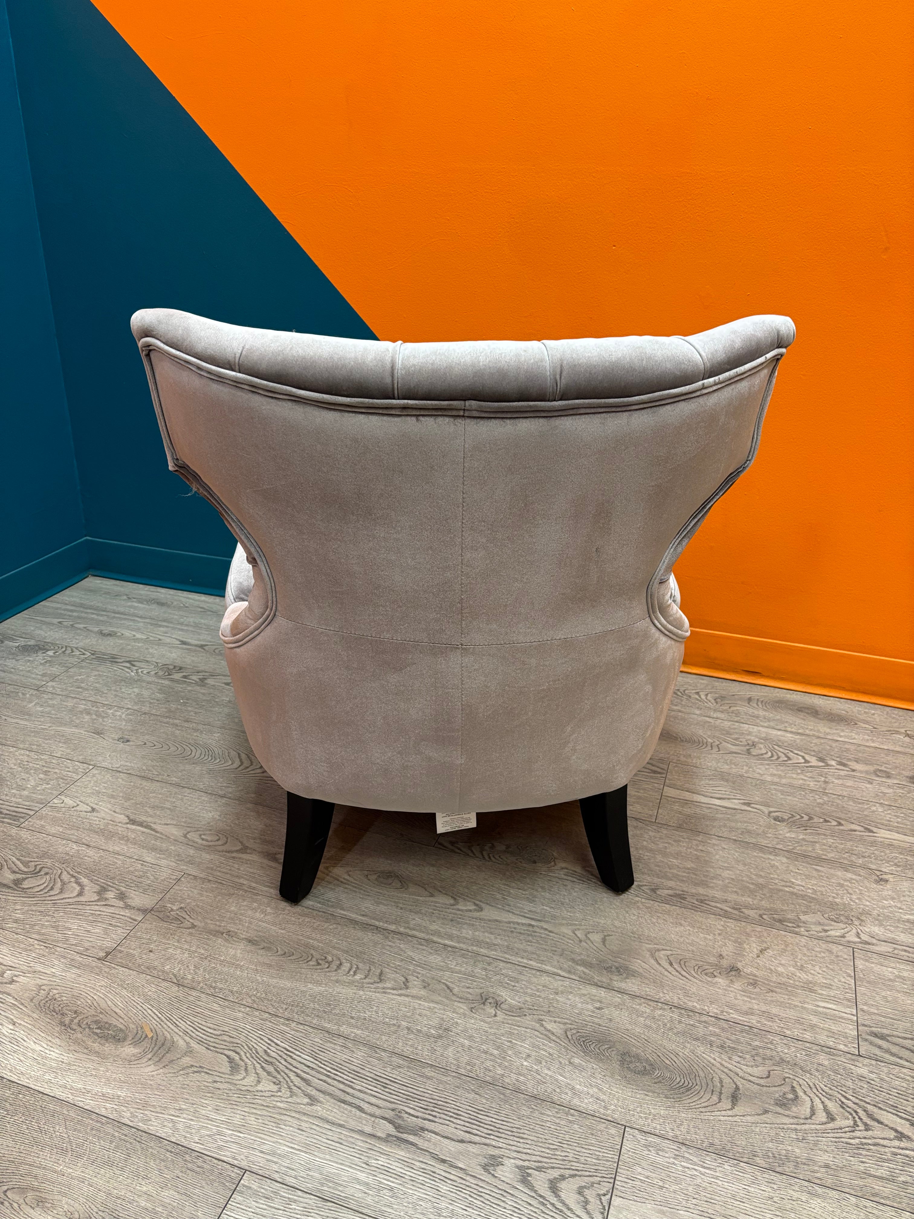 Silver Oversized Accent Chair