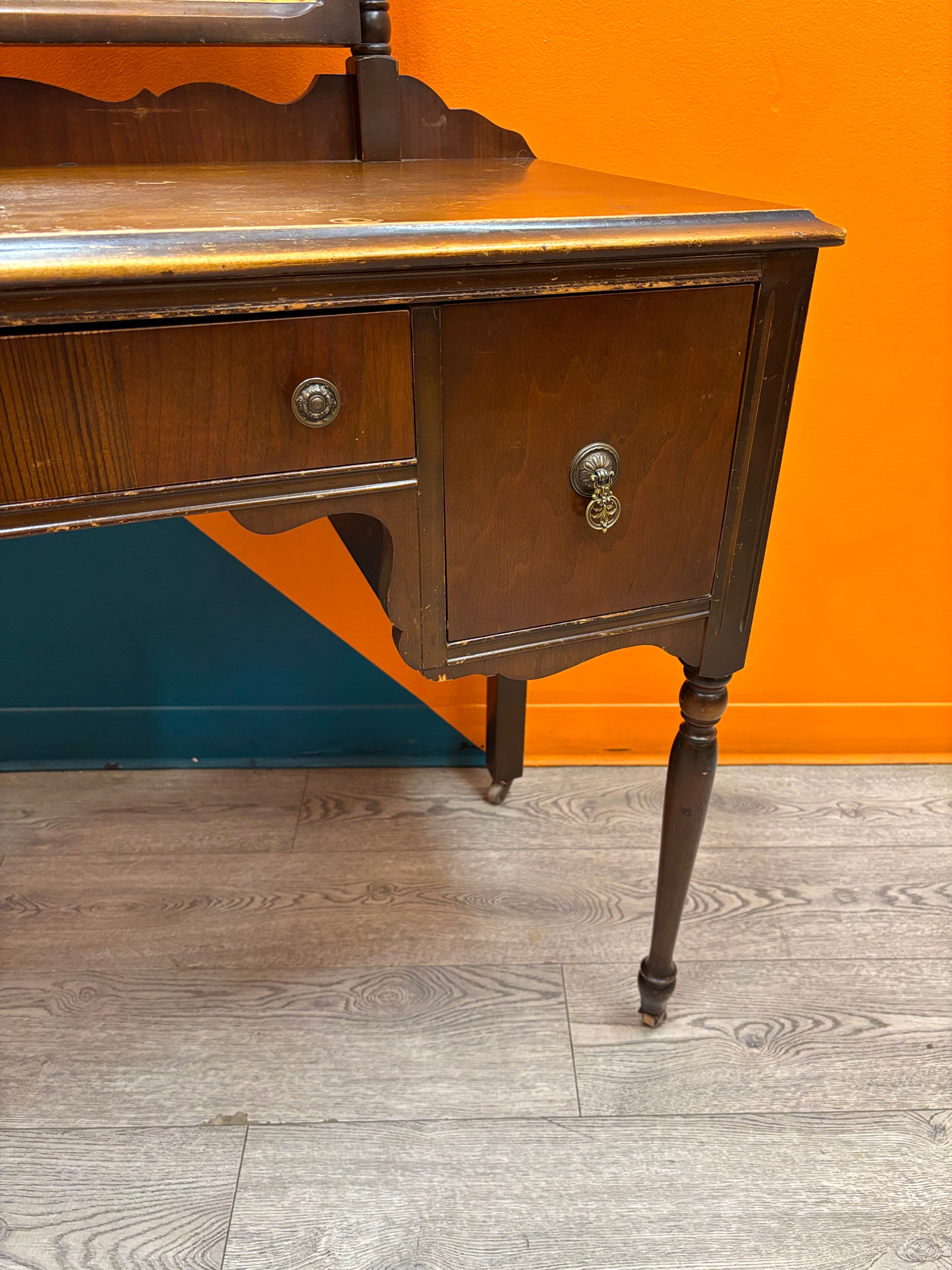 Wood Vanity on Wheels