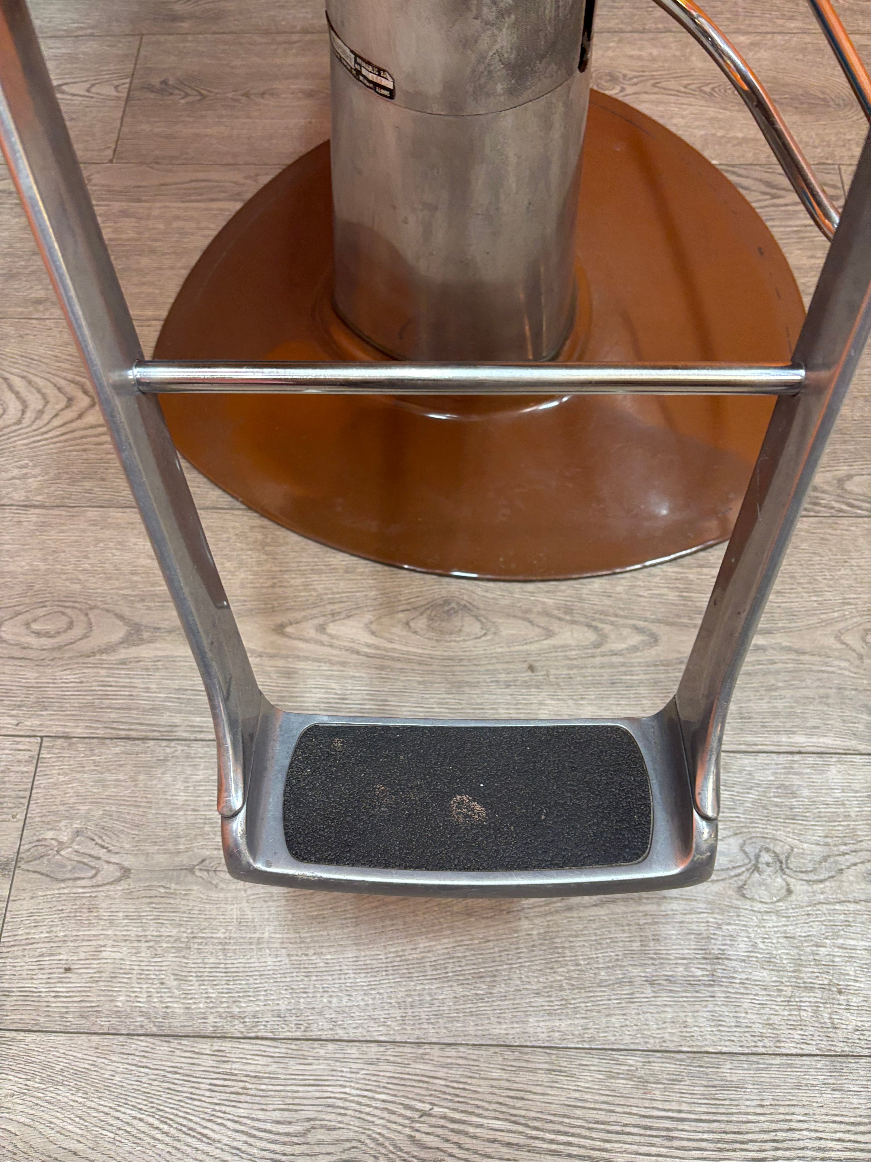 Wood & Pleather Barber Chair