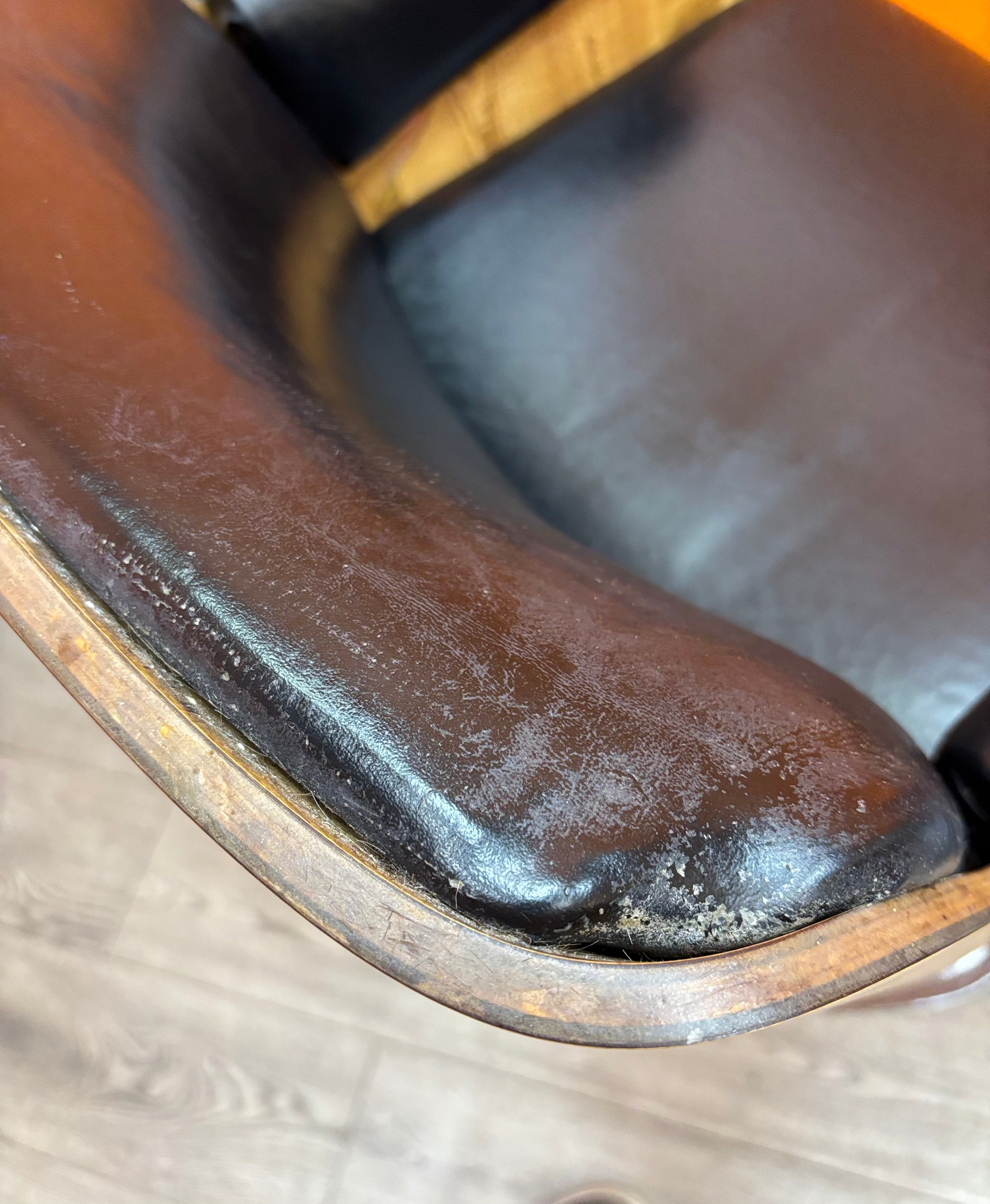 Wood & Pleather Barber Chair