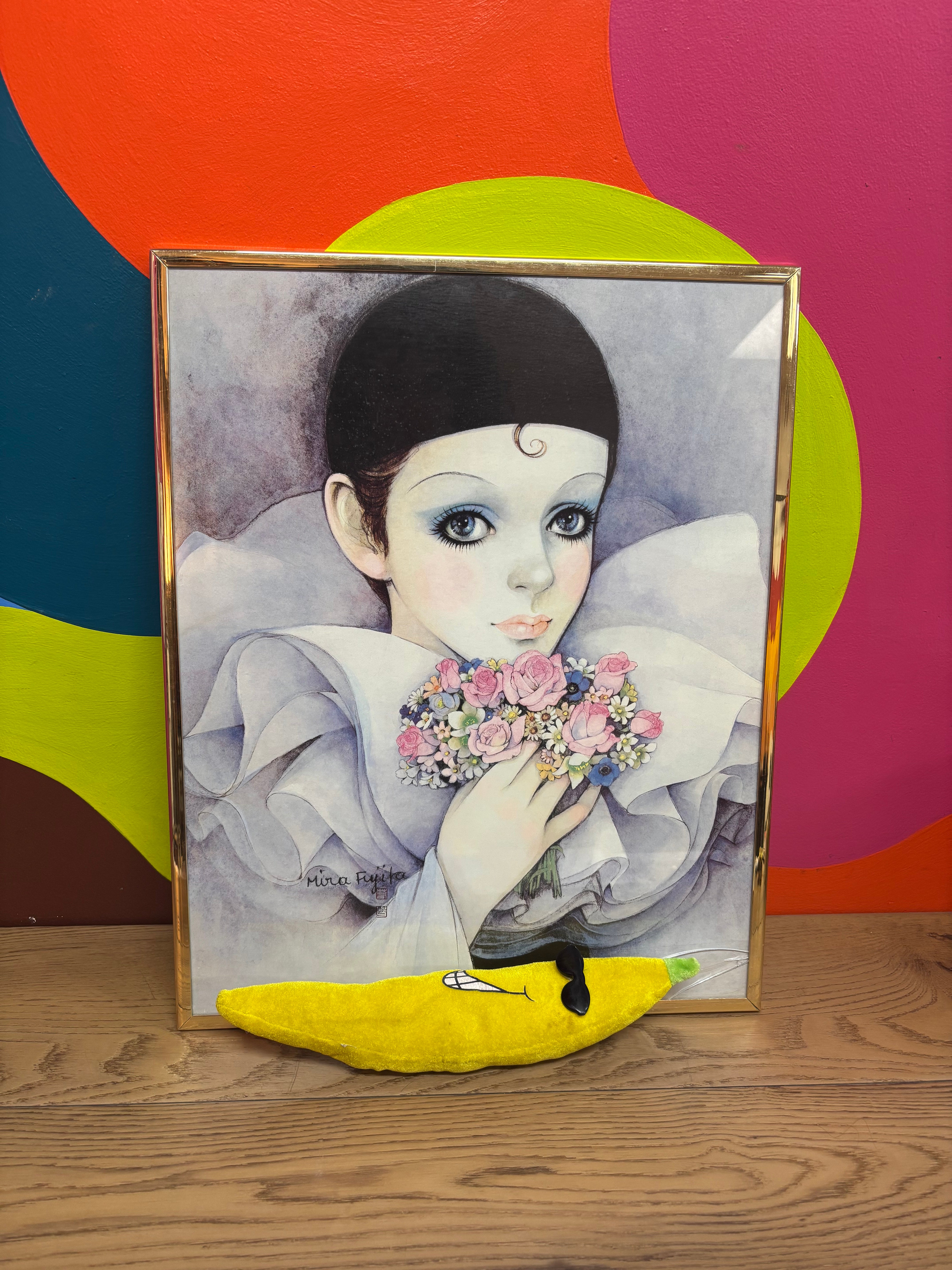 Mira Fujita Clown/Pierrot Print - Rose Bouquet