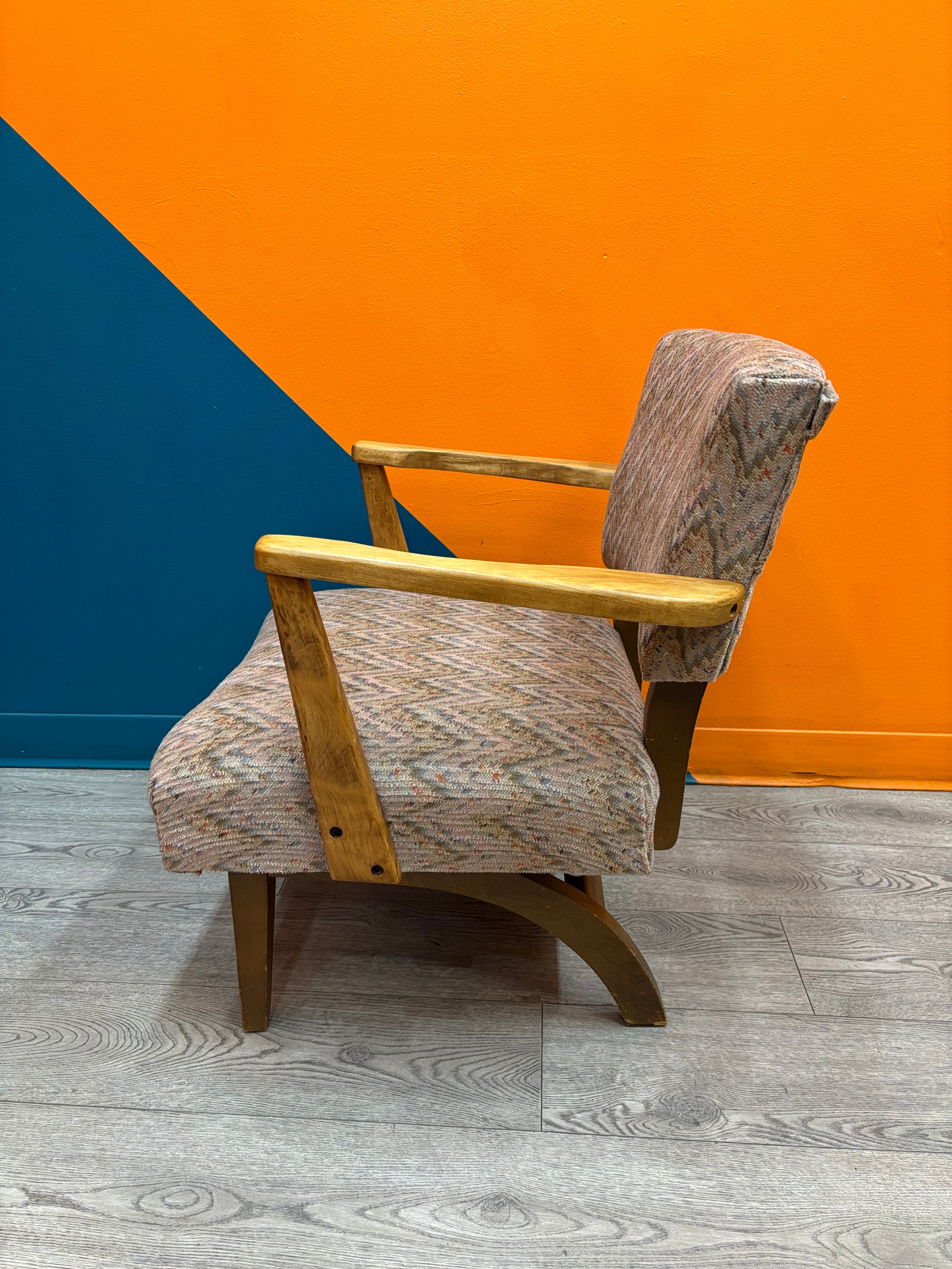 Chevron Patterned Accent Chair