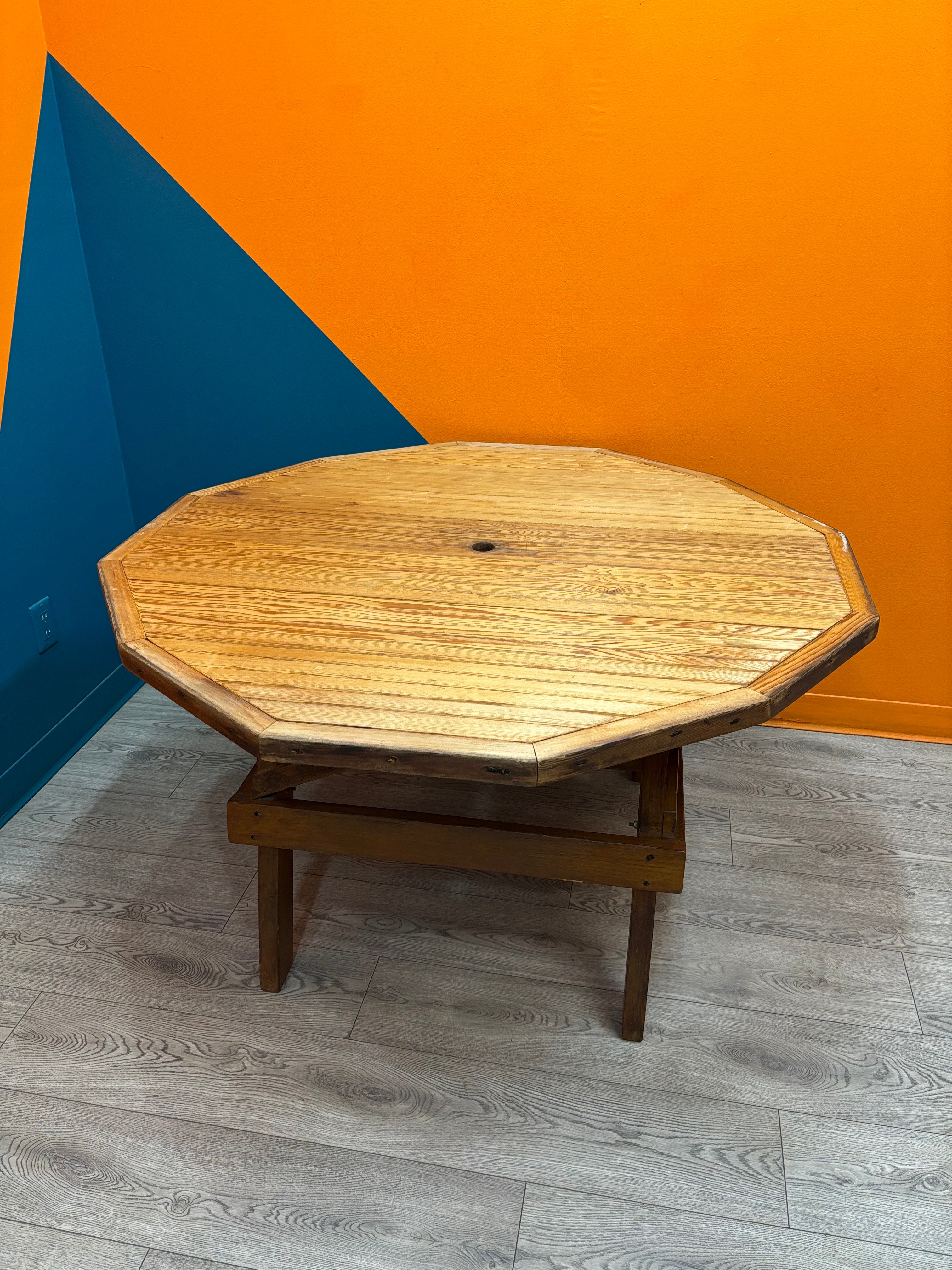 Octagonal Wood Patio Table