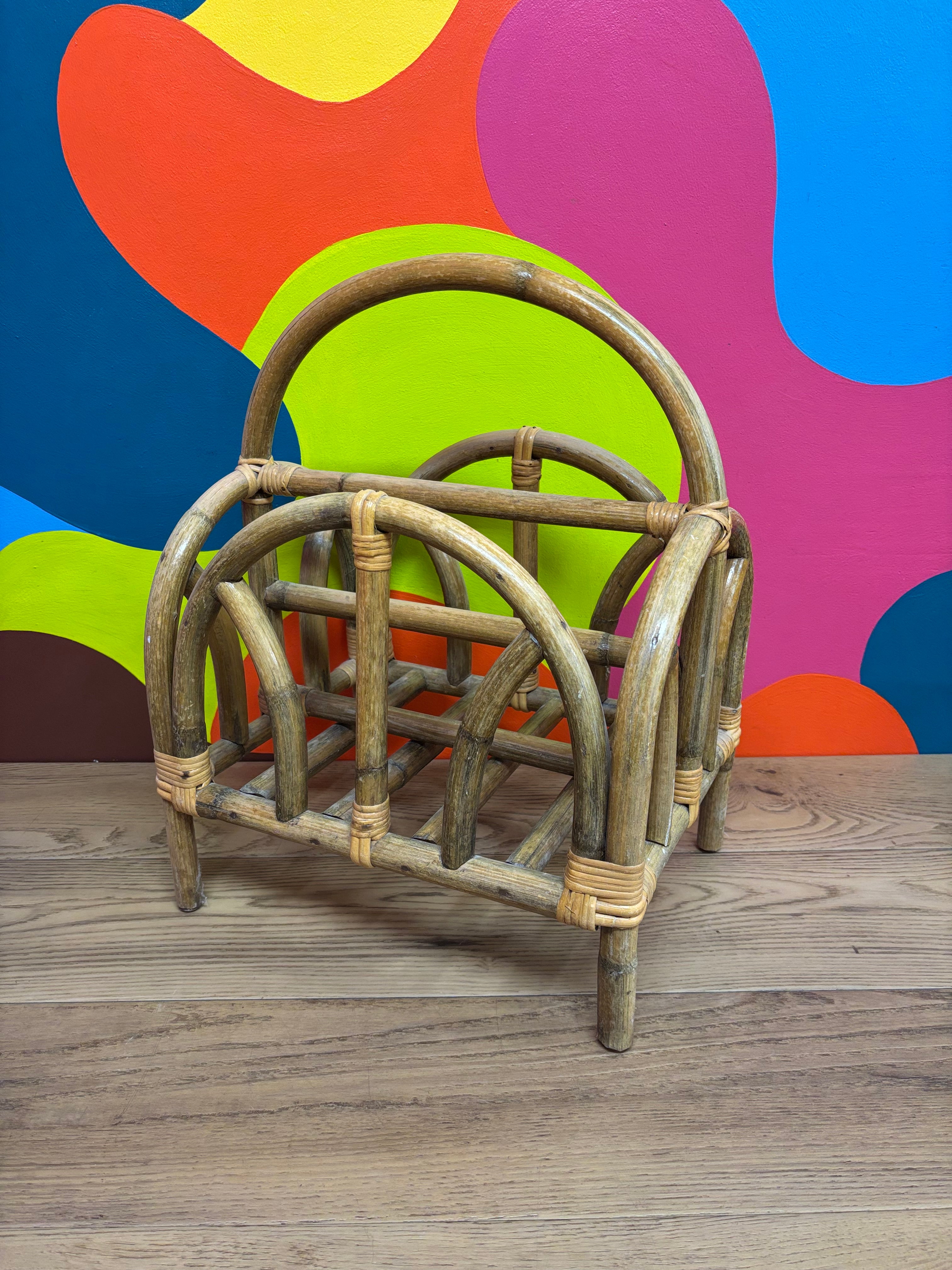 Rattan Magazine Holder