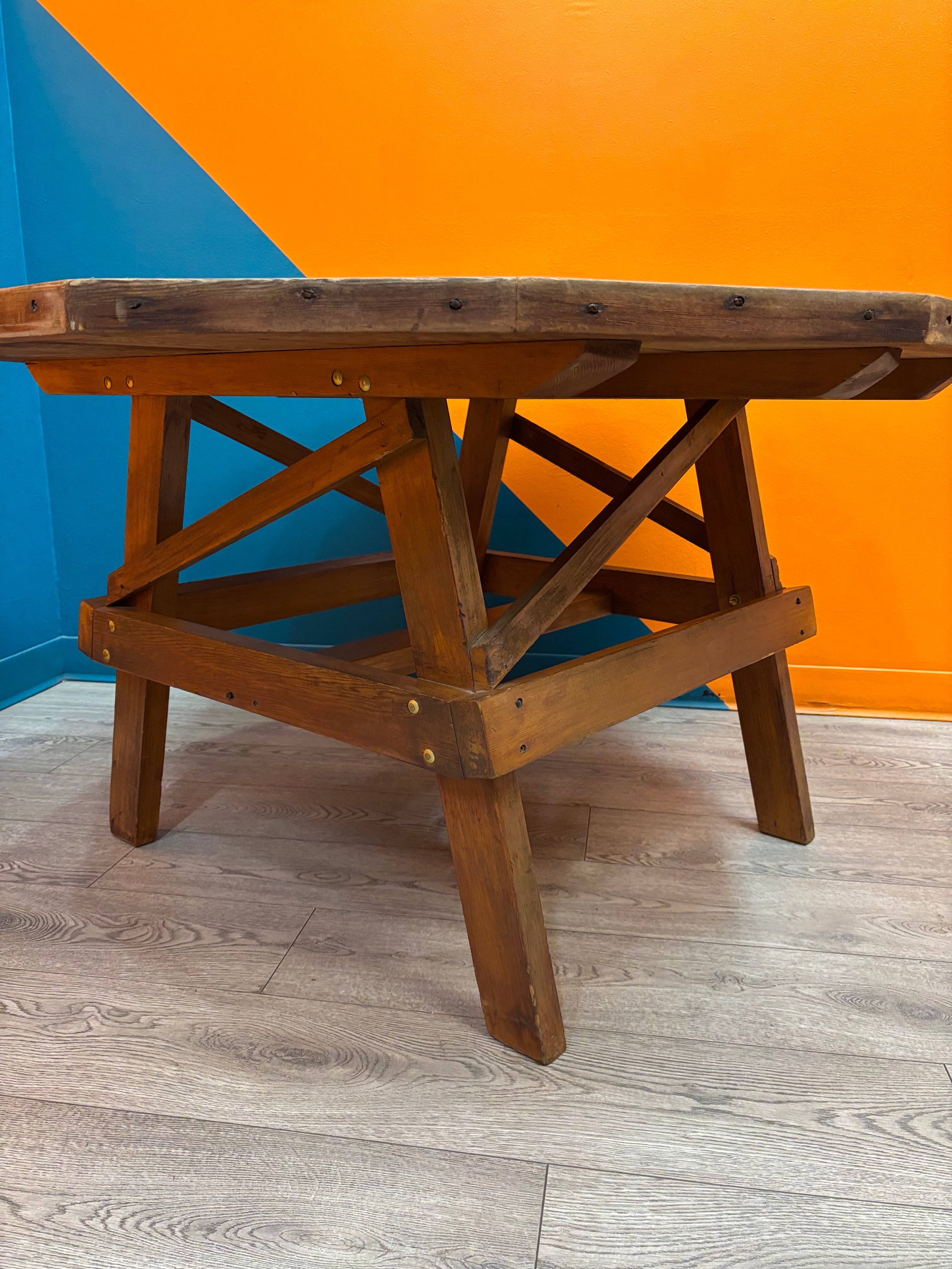Octagonal Wood Patio Table