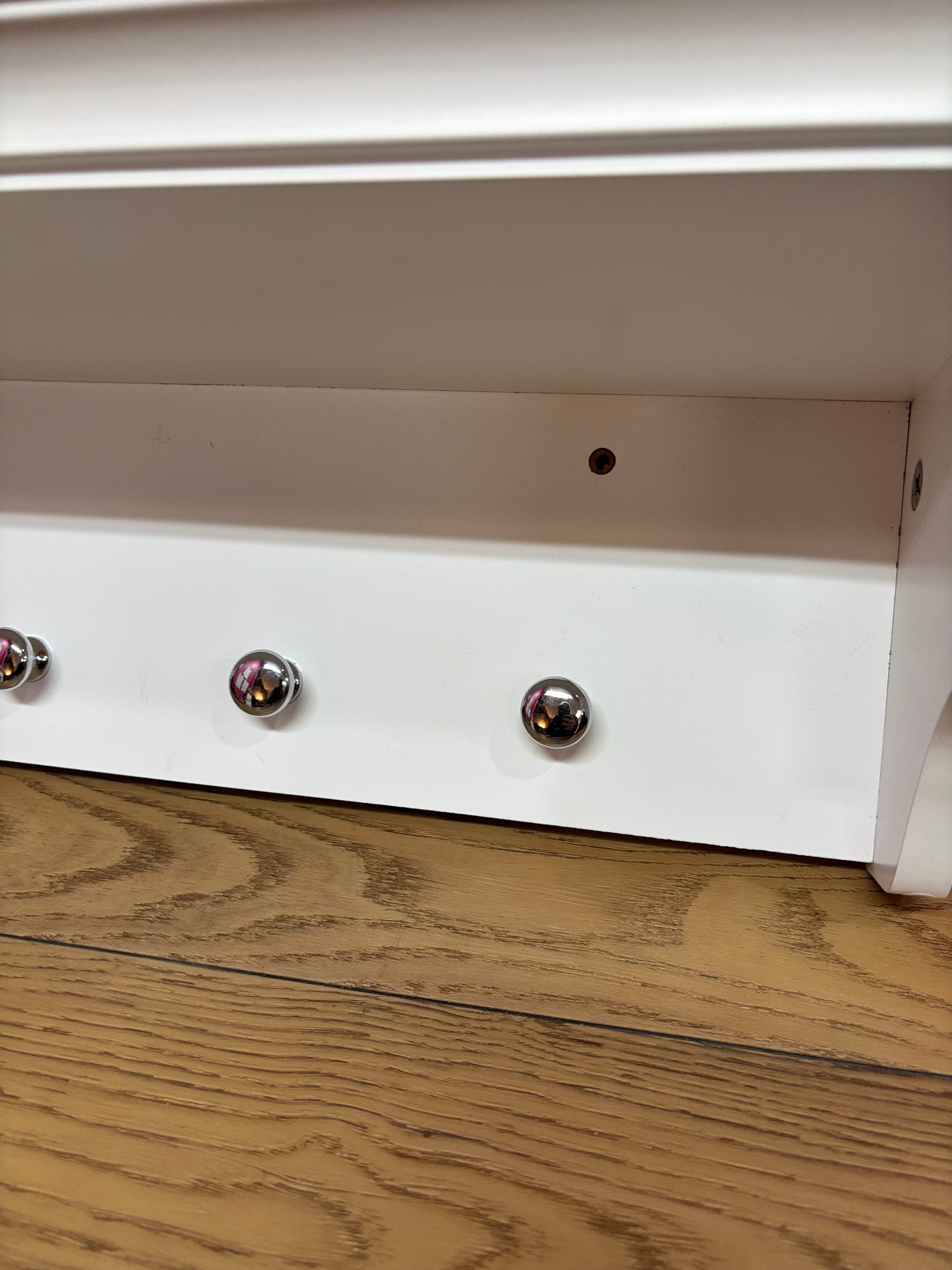 White Wall Shelf with Pegs
