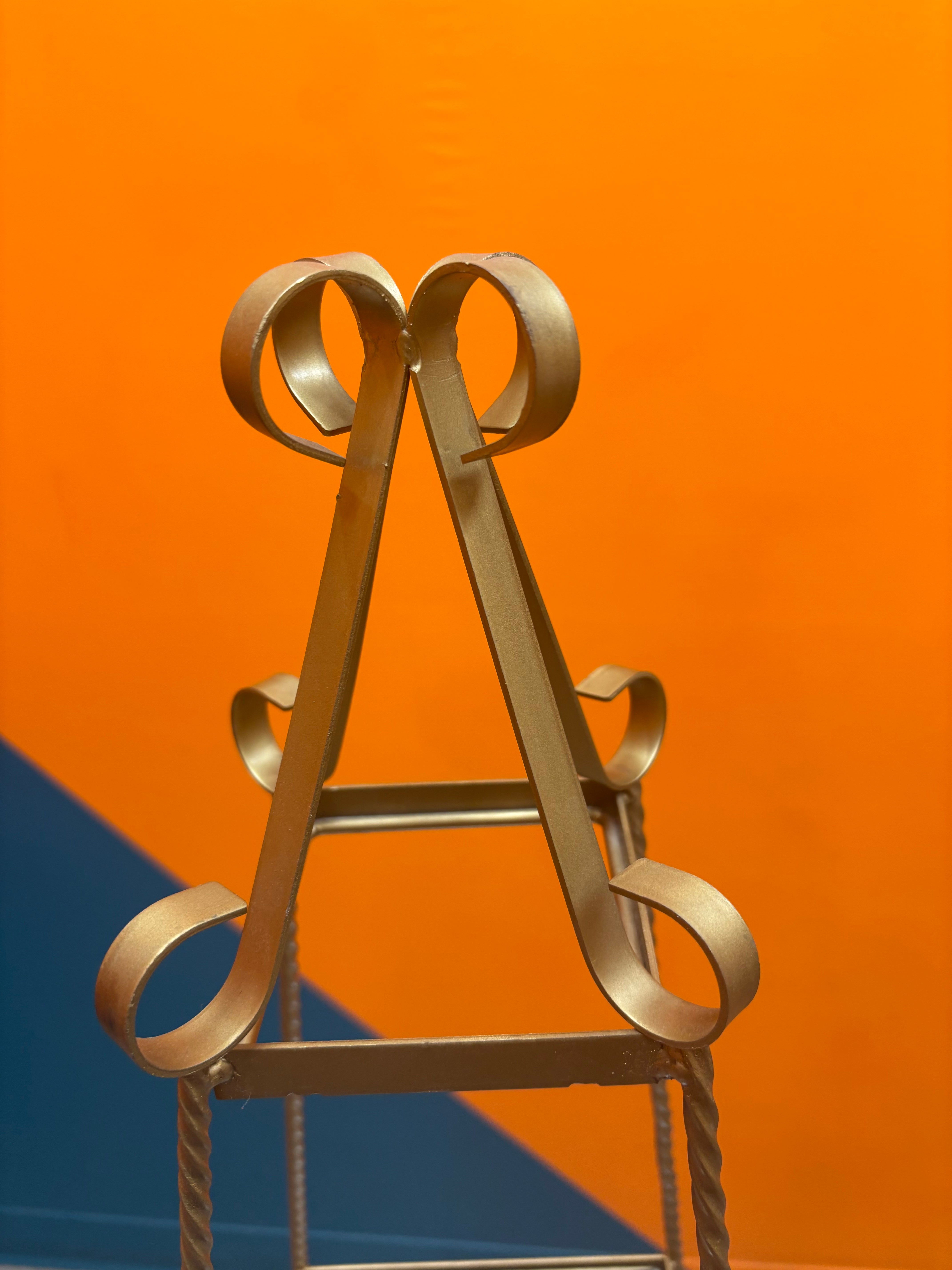 4-Tier Pyramid Metal and Glass Shelf