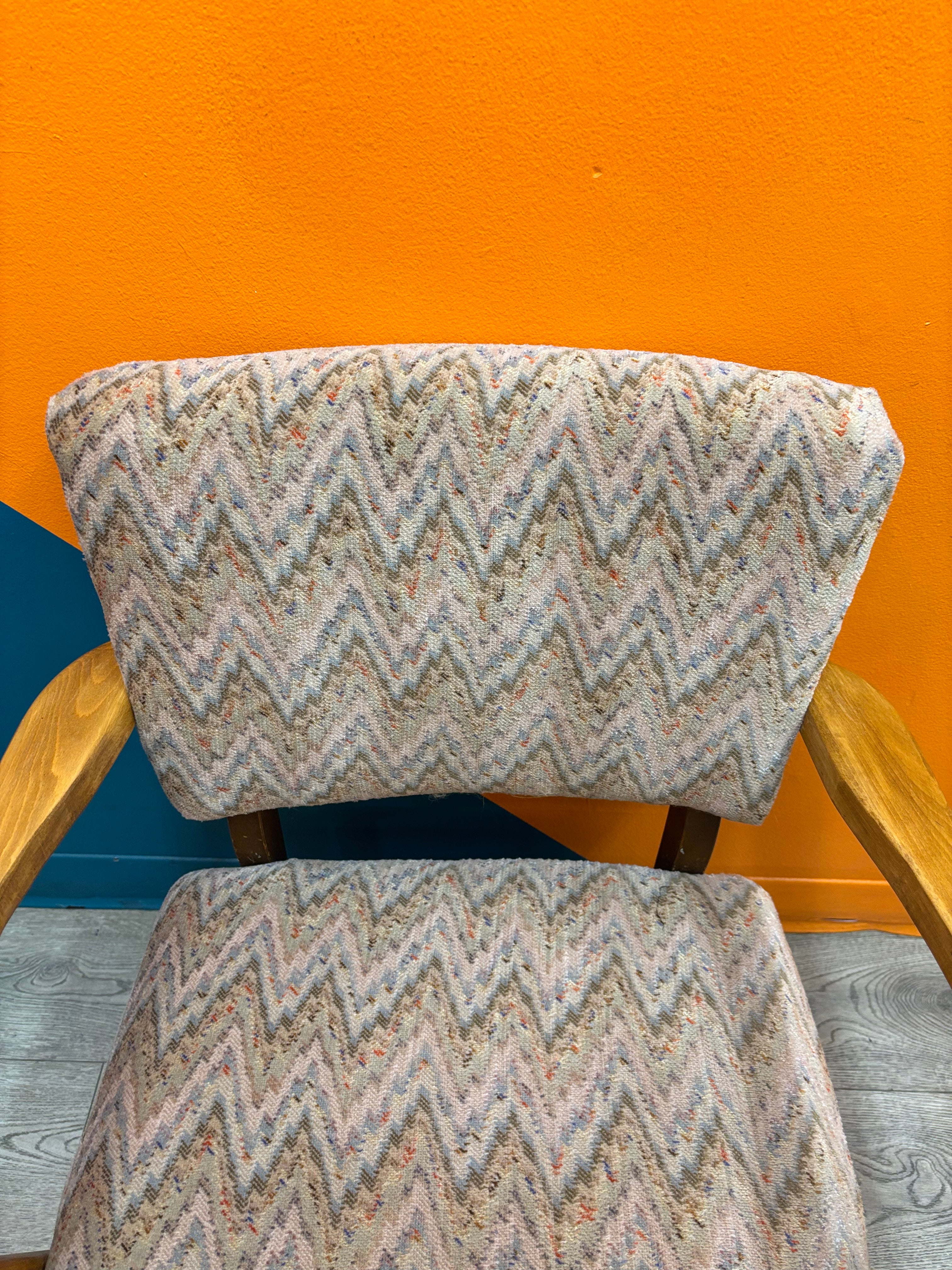 Chevron Patterned Accent Chair