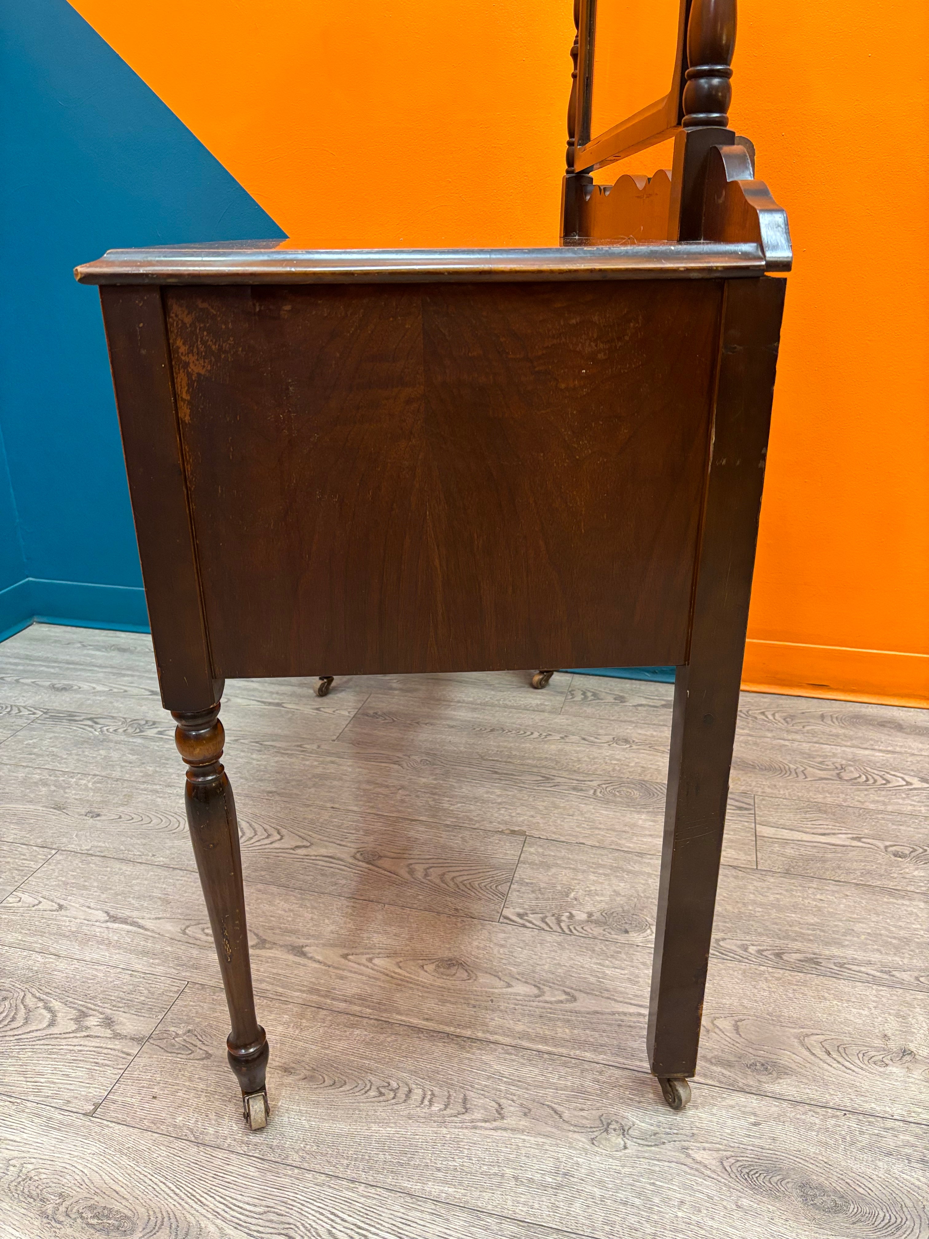 Wood Vanity on Wheels
