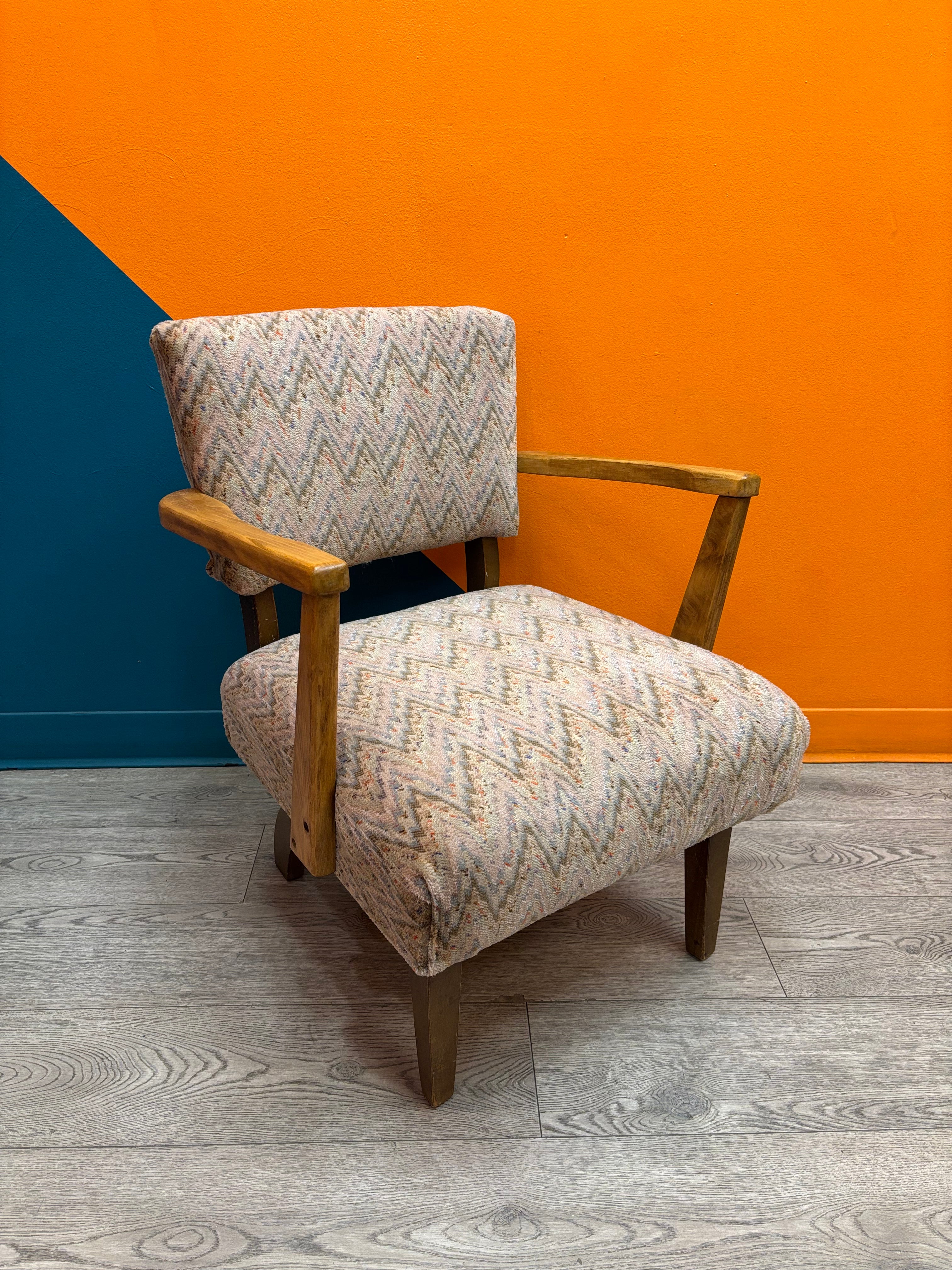 Chevron Patterned Accent Chair