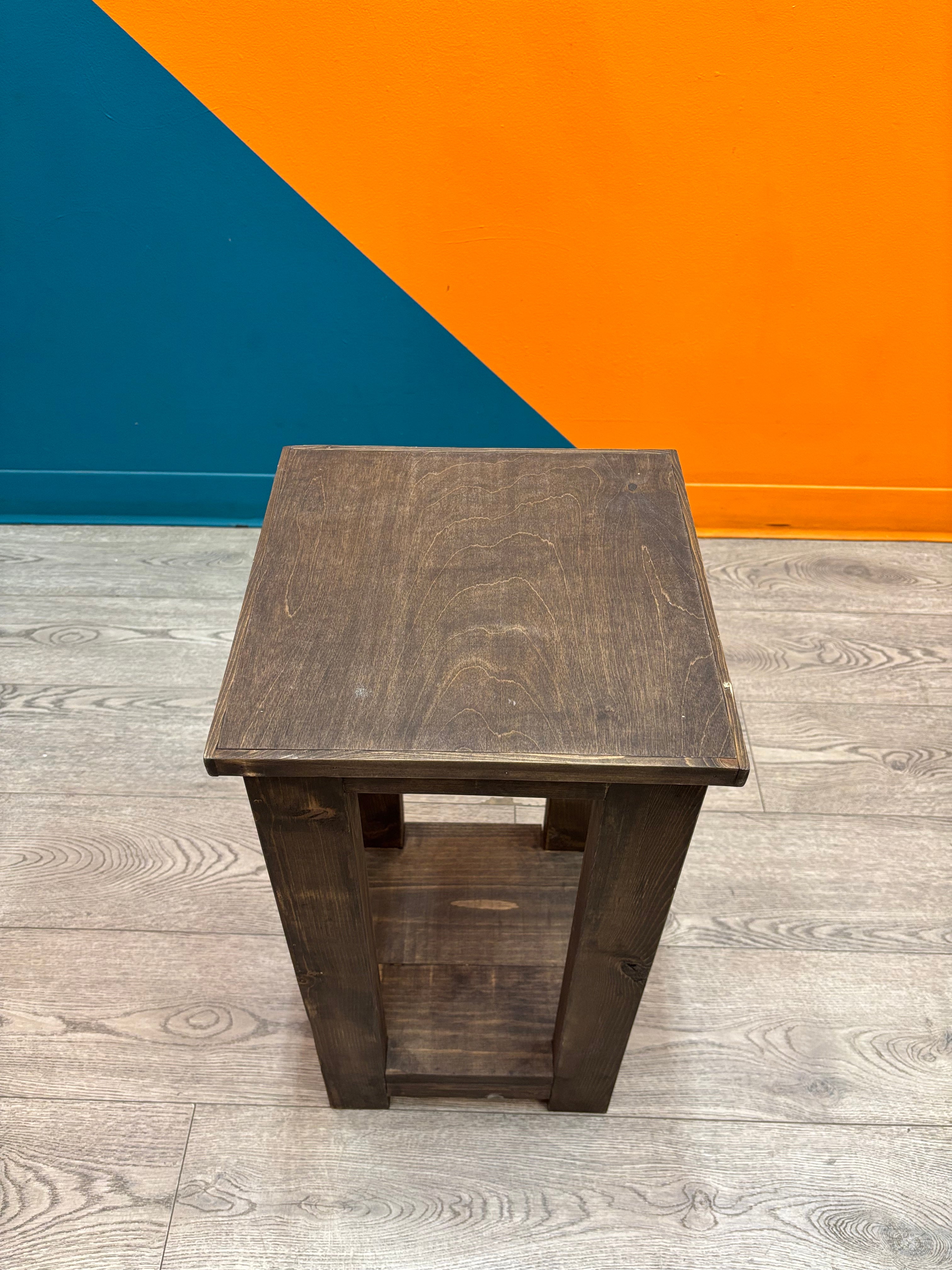 Square Wood Side Table