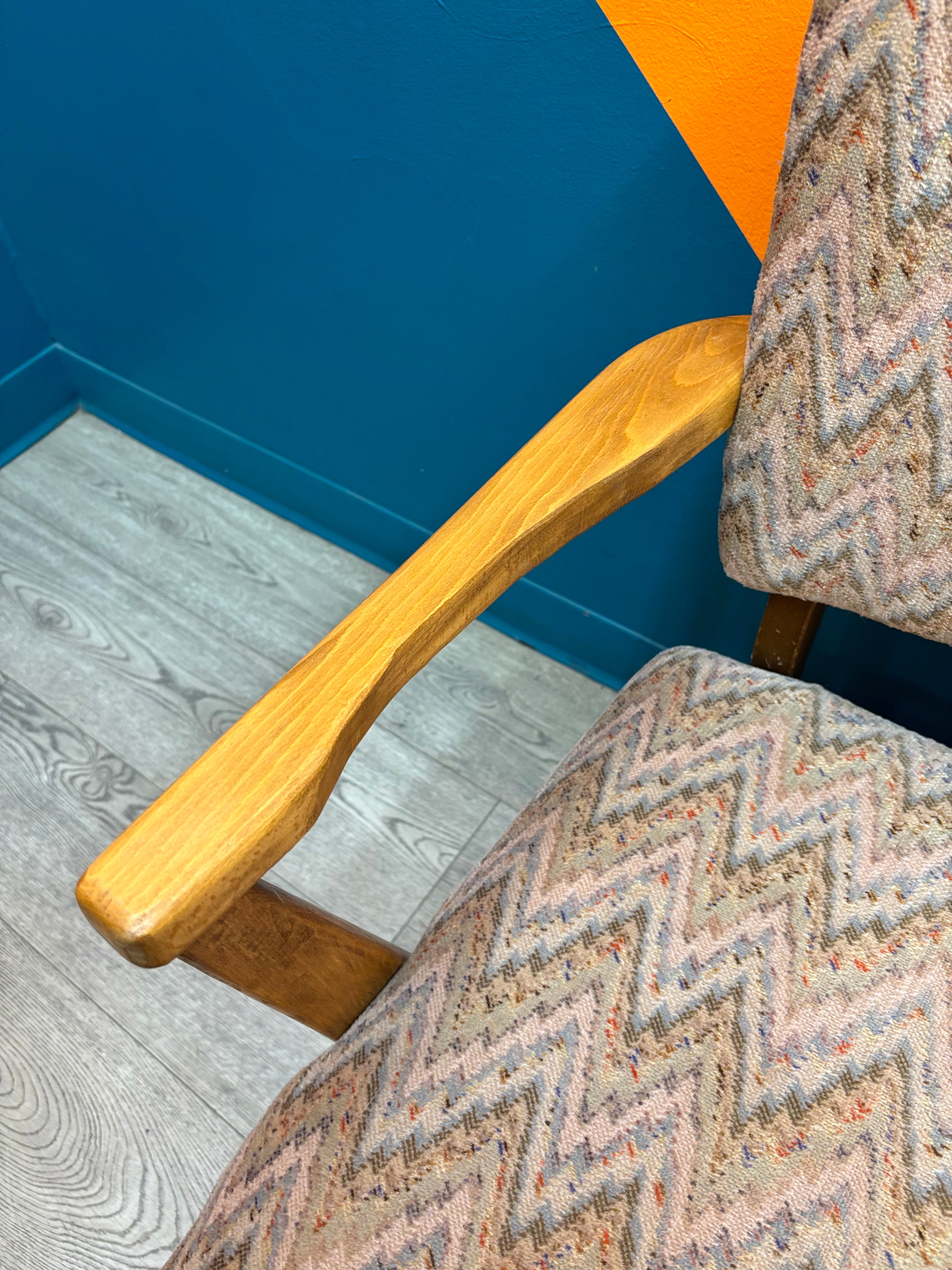Chevron Patterned Accent Chair