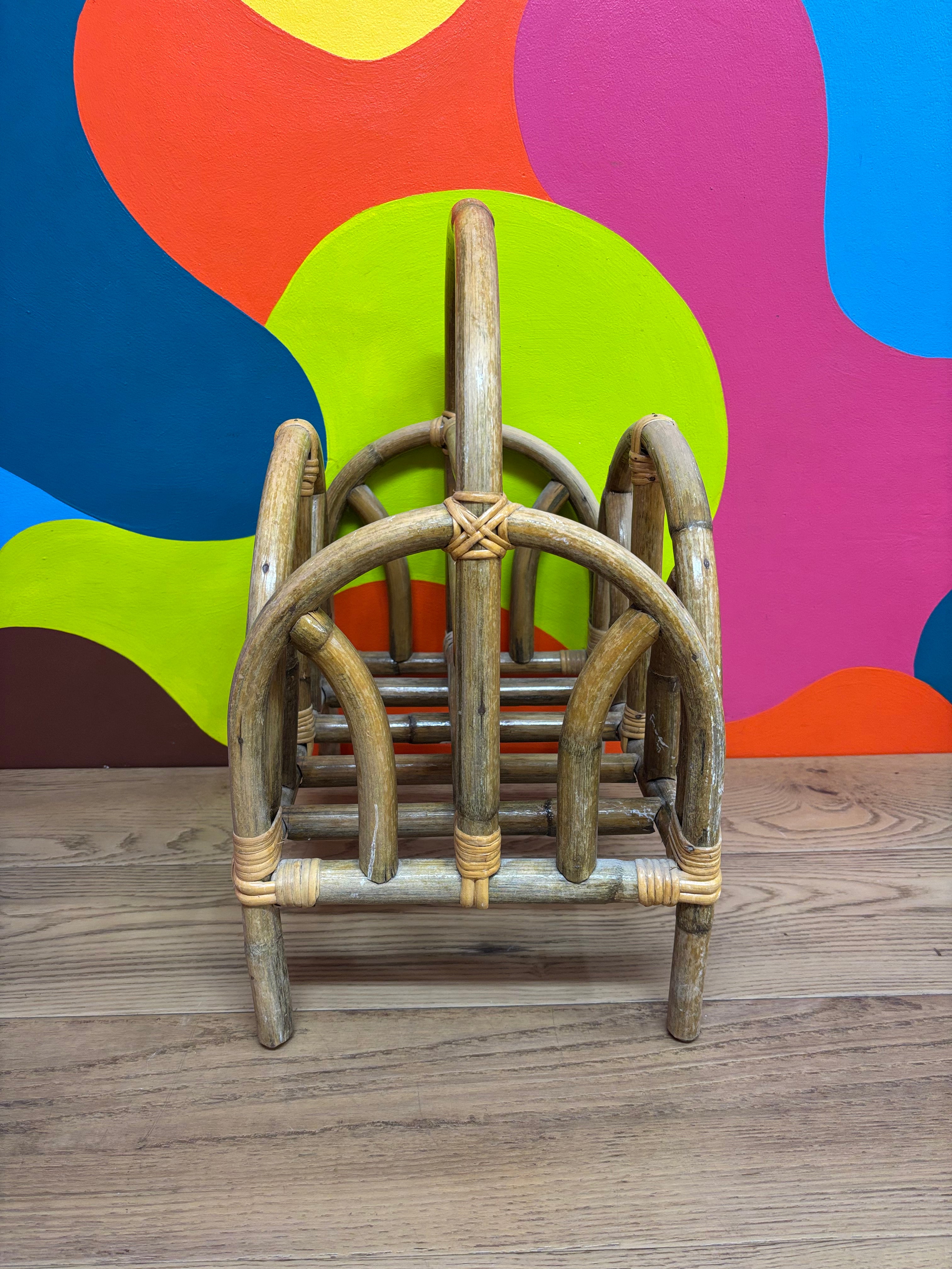 Rattan Magazine Holder
