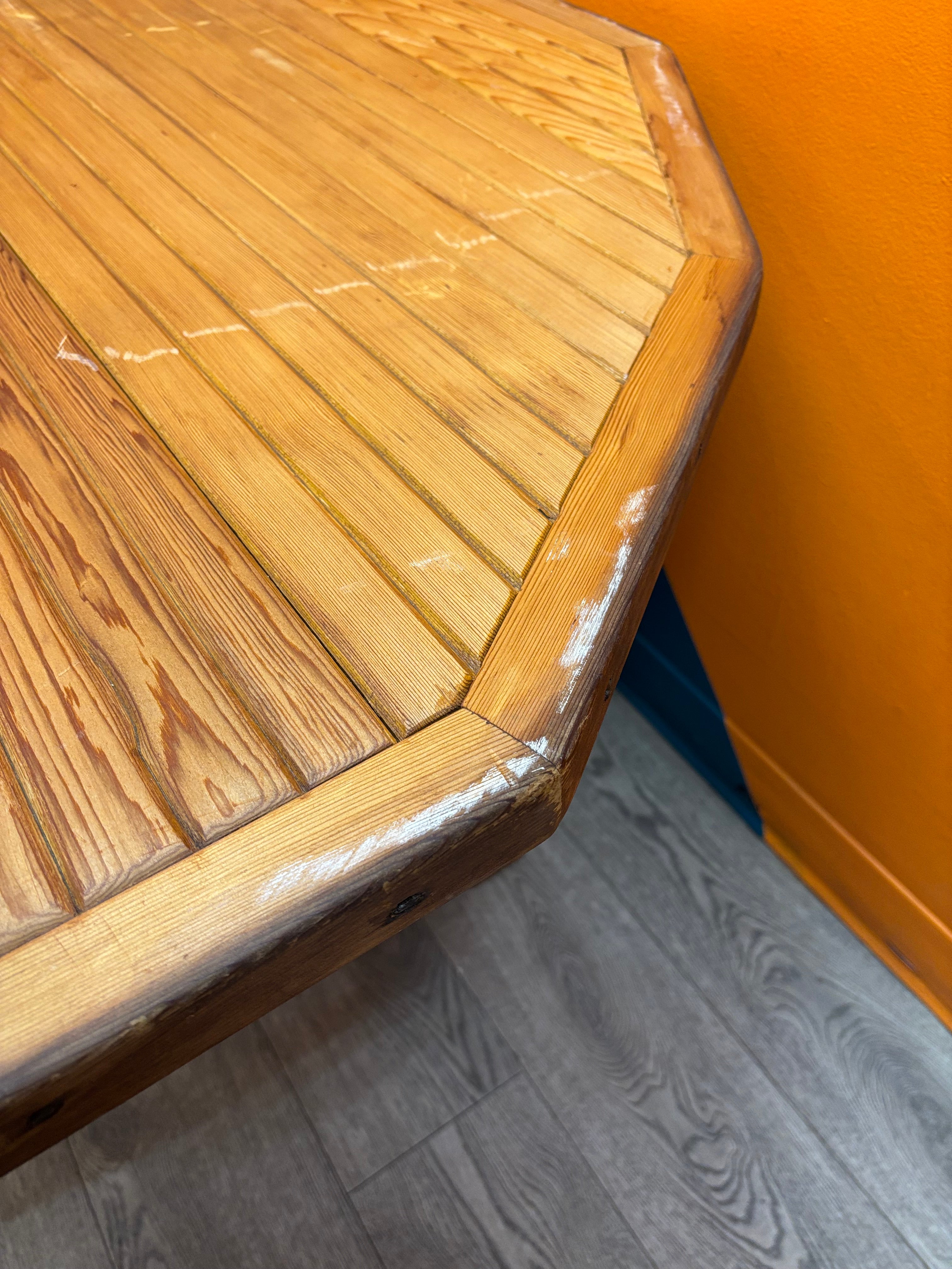 Octagonal Wood Patio Table