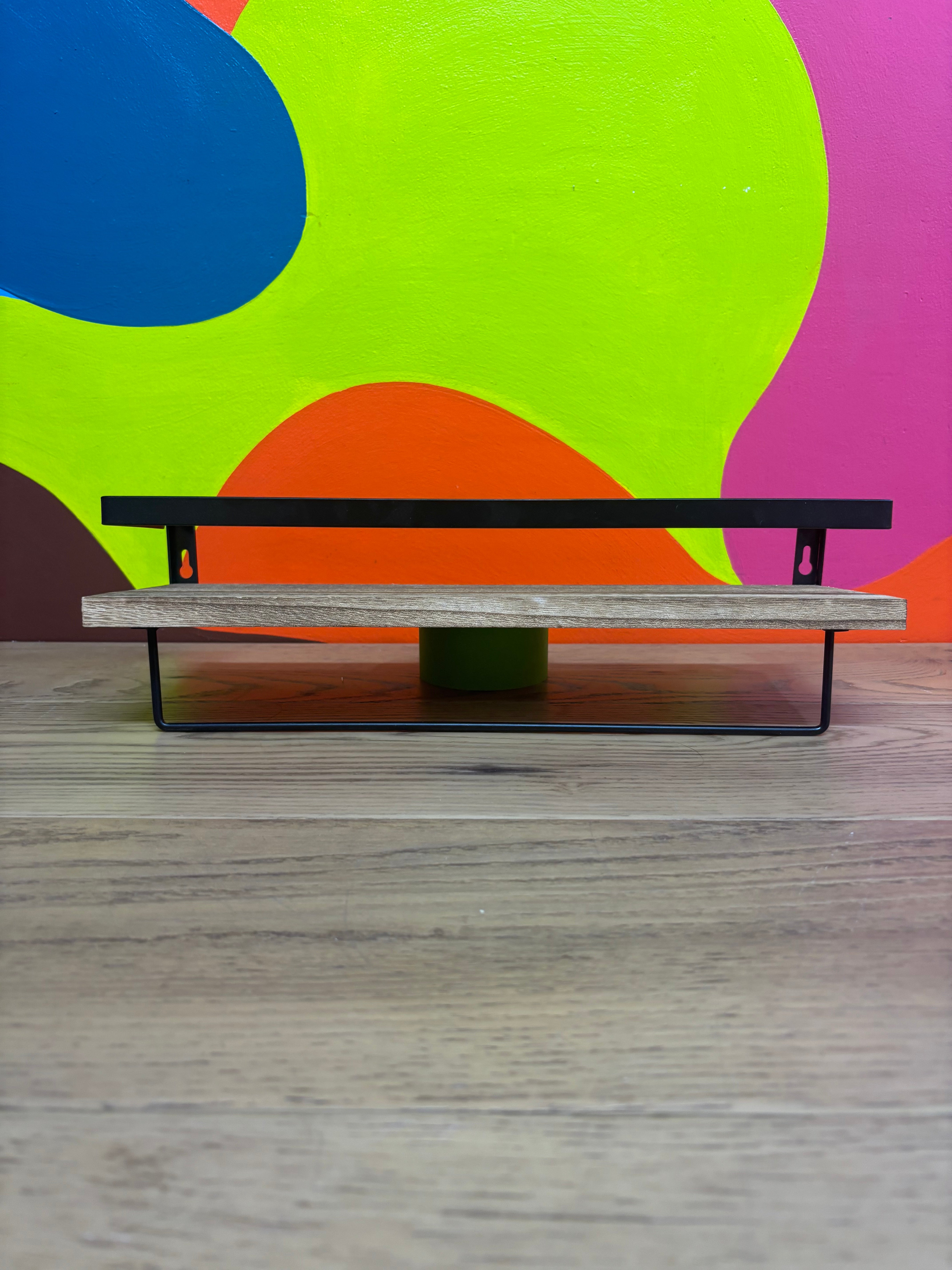 Wood and Metal Wall Shelf #1
