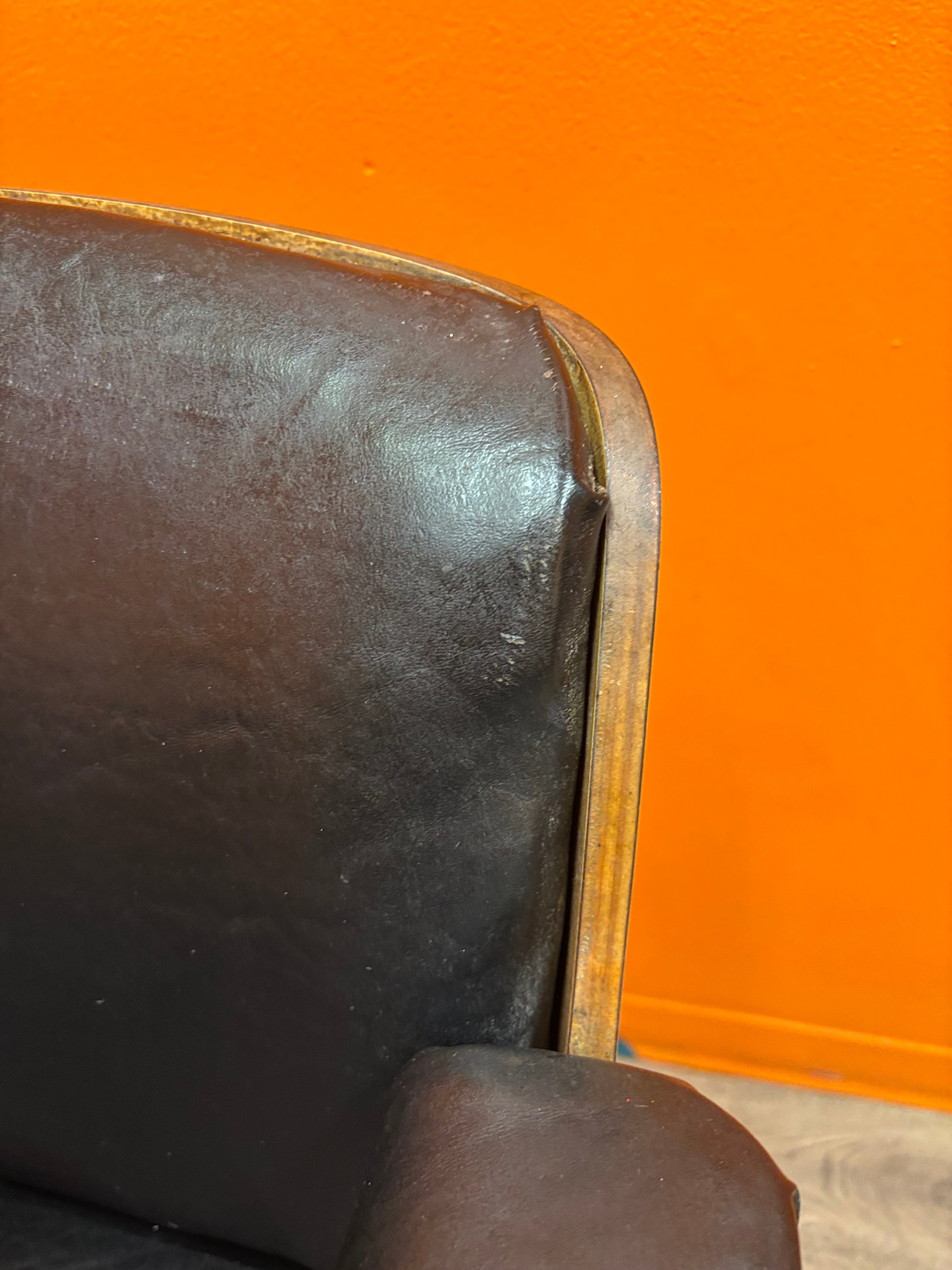 Wood & Pleather Barber Chair