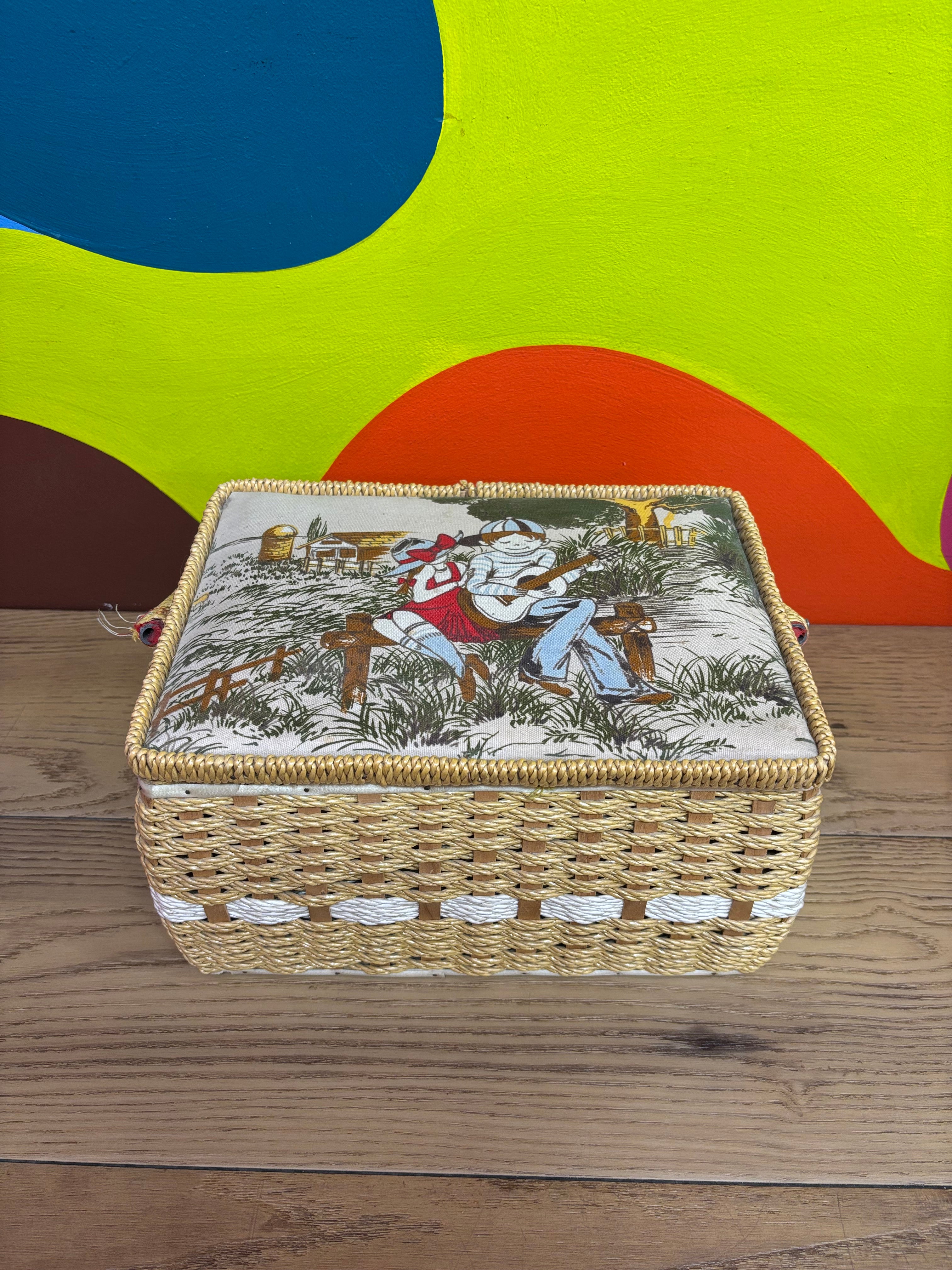 Wicker Sewing Basket