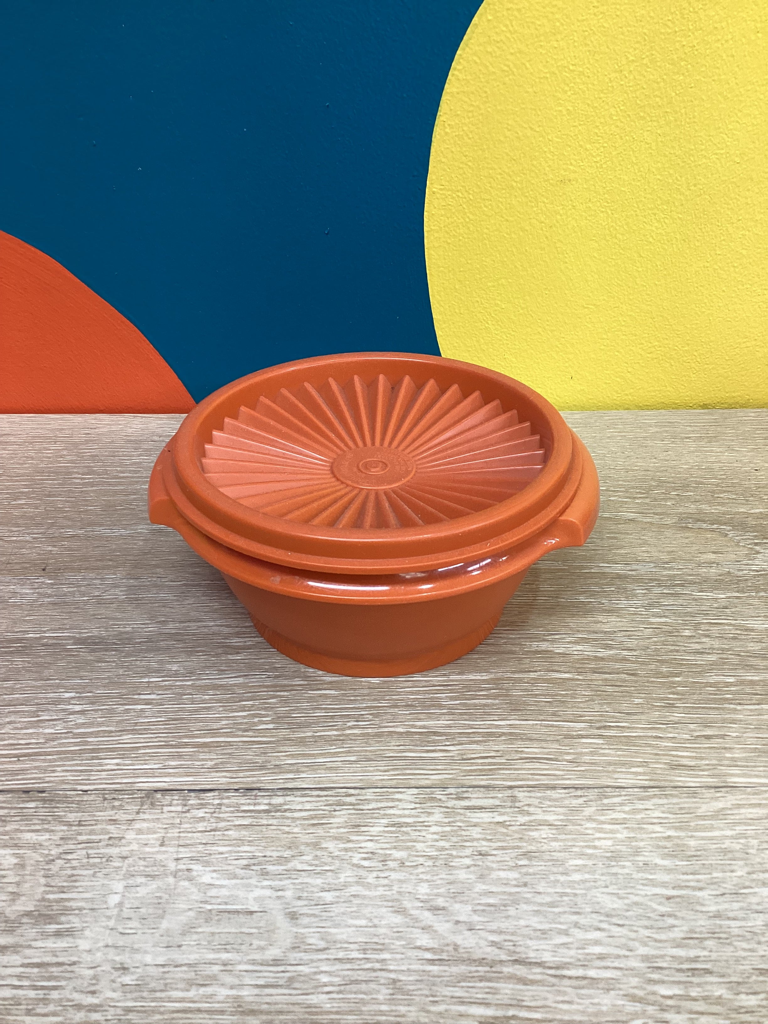 Orange Tupperware Serving Bowl