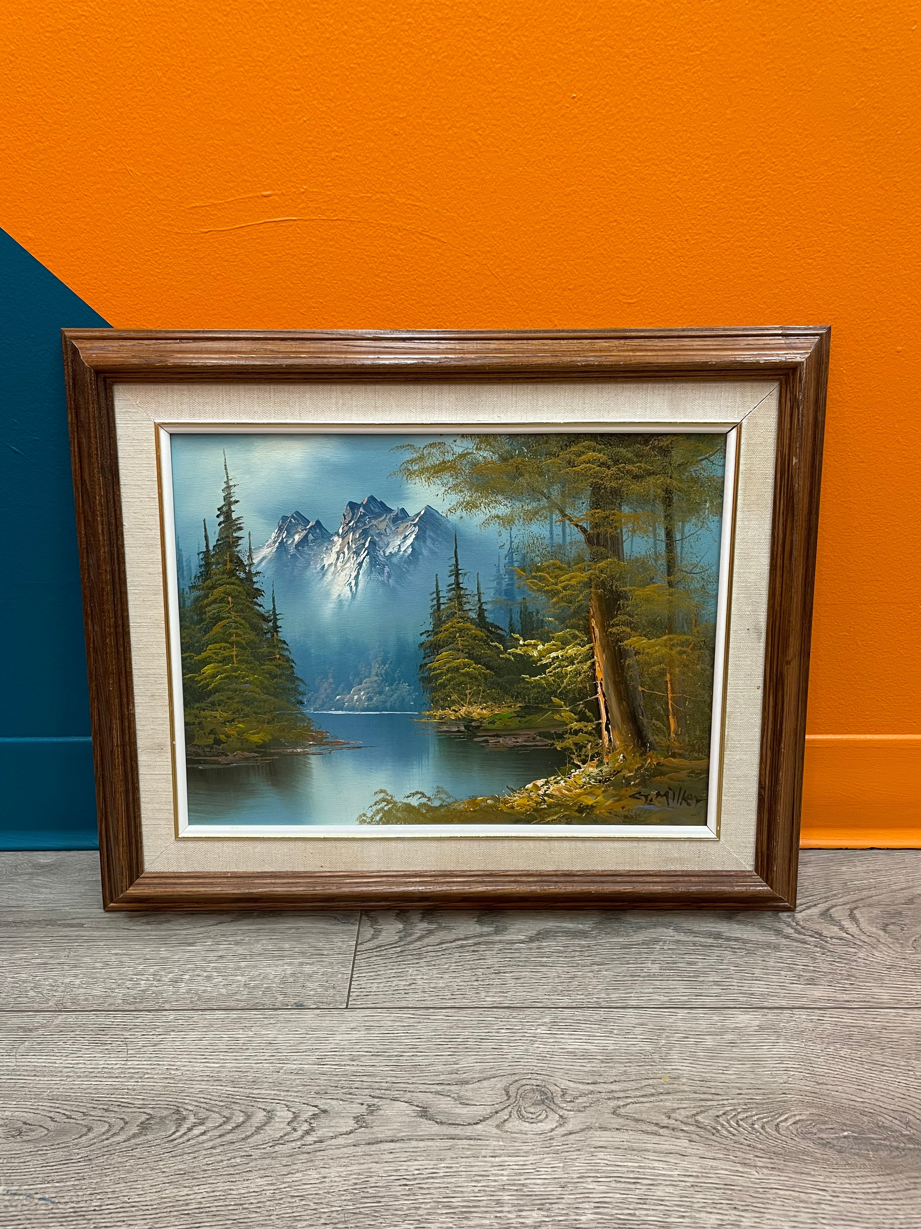 Framed Mountain Painting