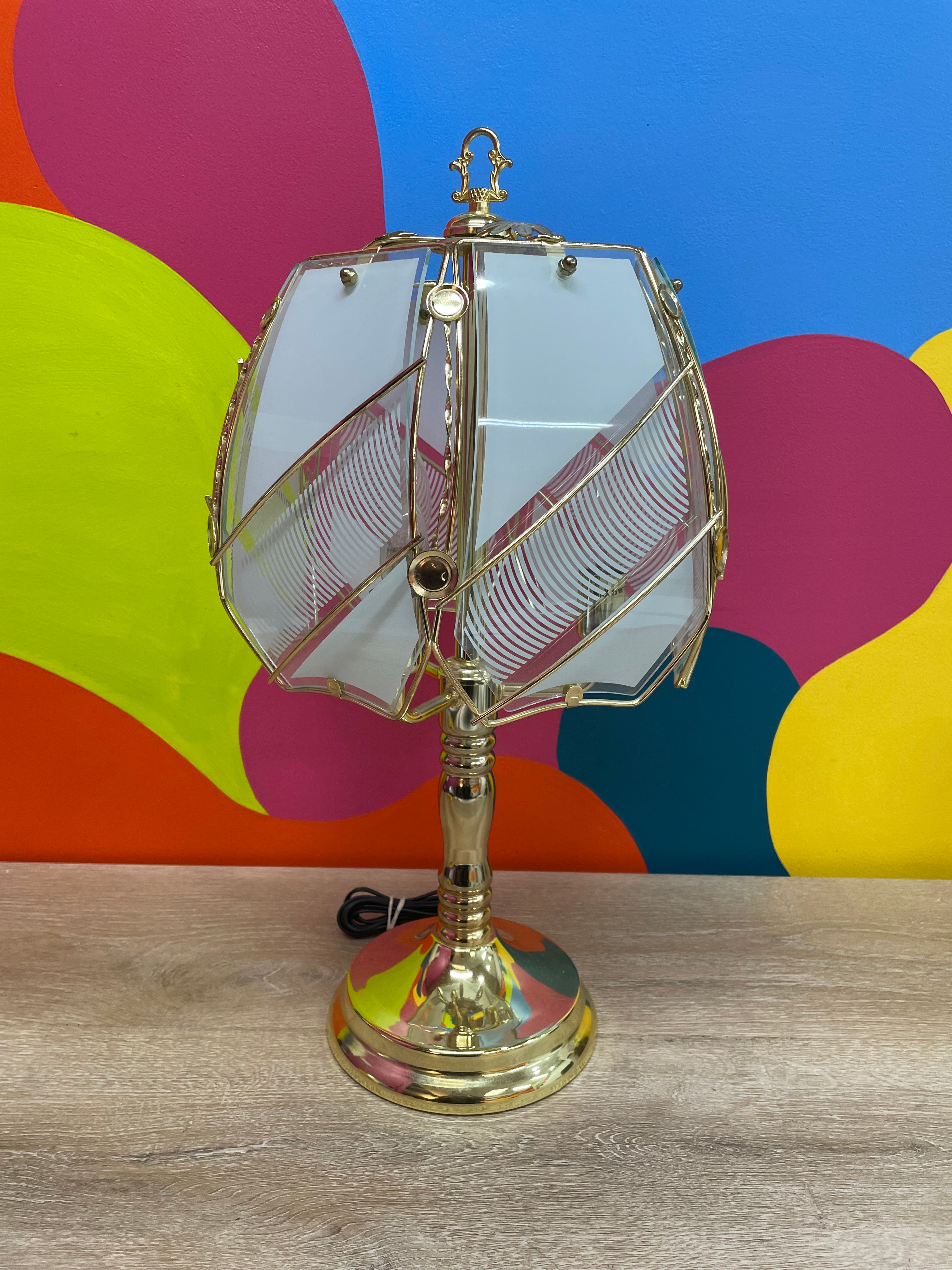 Gold & Glass Touch Lamp (2 Available)
