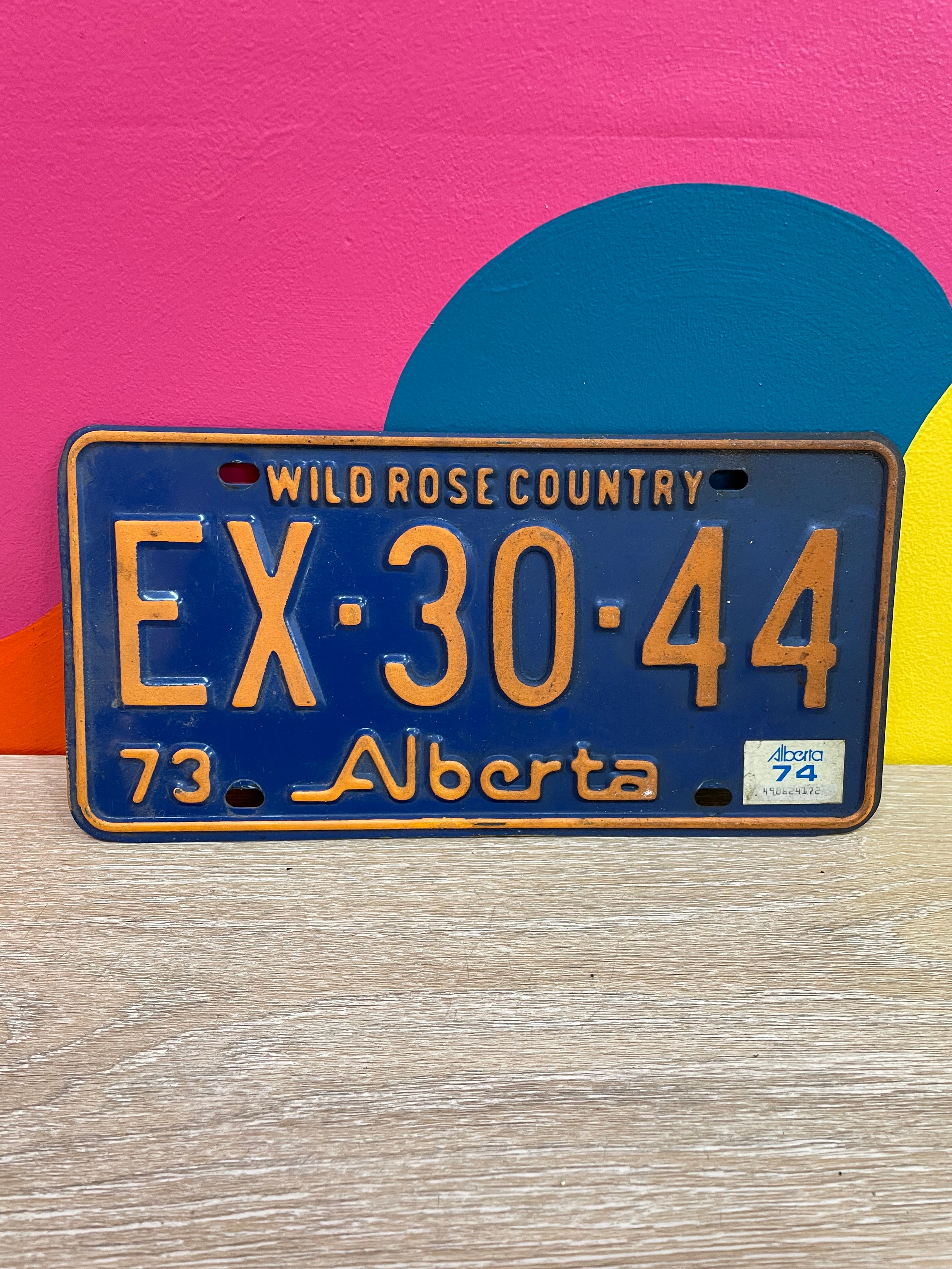 Alberta 1973 EX-30-44 License Plate